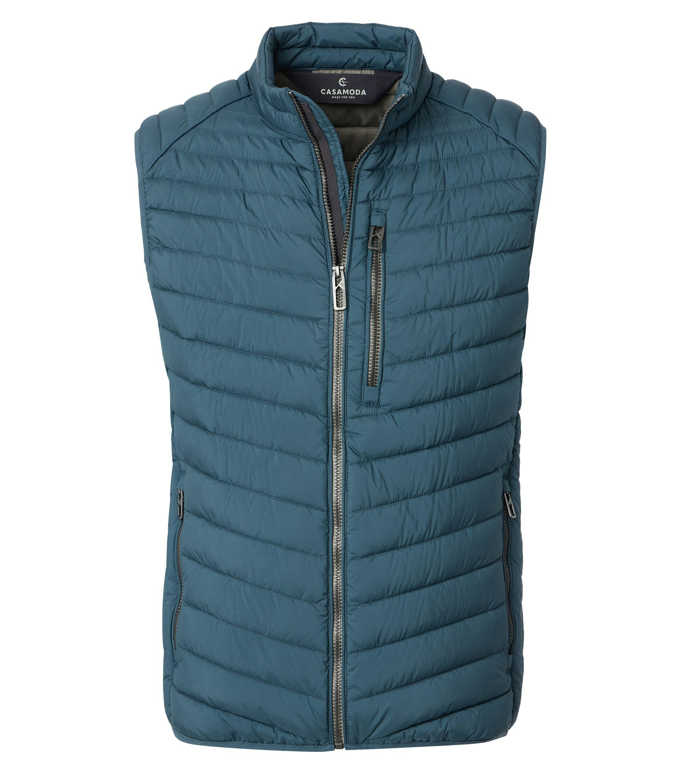 Eine Weste im uni Muster in der Farbe Blau