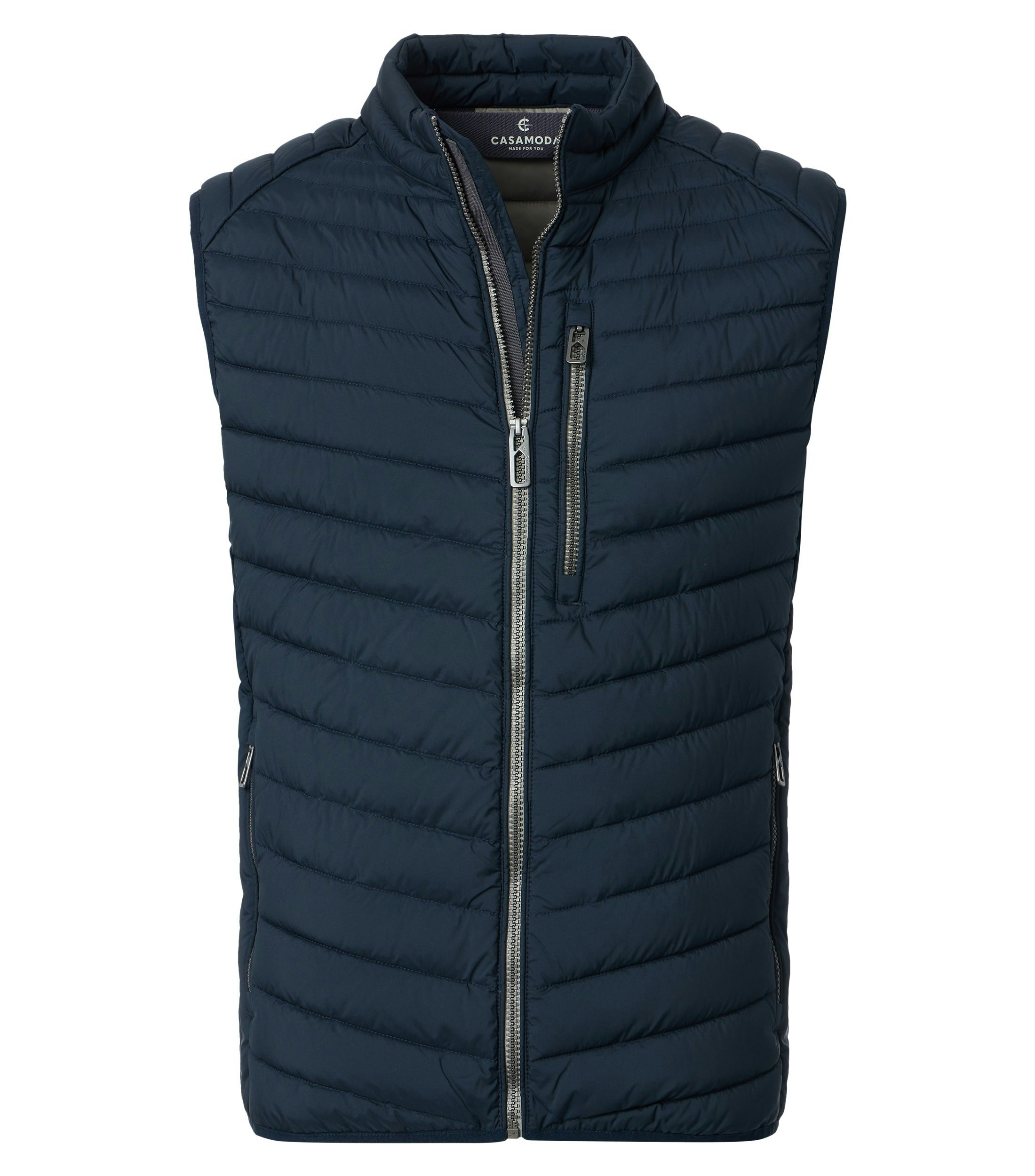 Eine Weste im uni Muster in der Farbe Dunkelblau