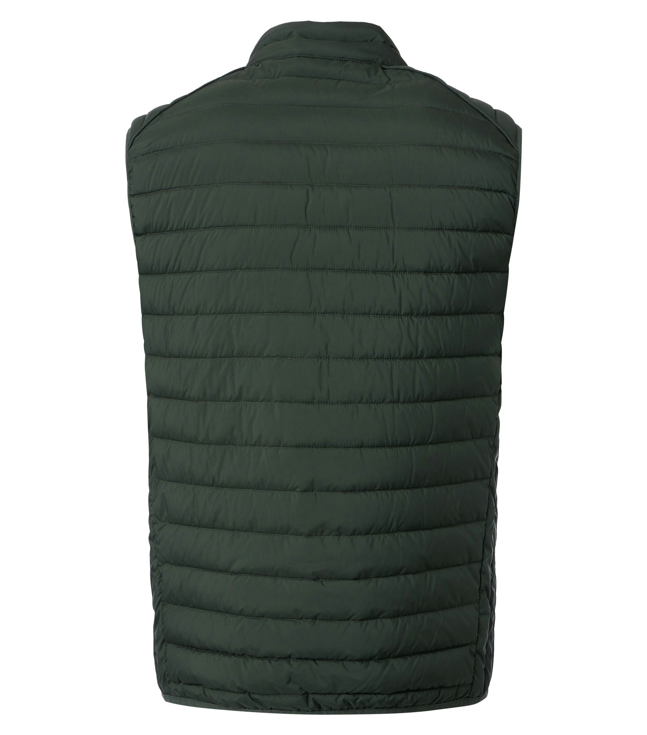 Eine Weste im uni Muster in der Farbe Dunkelgrün