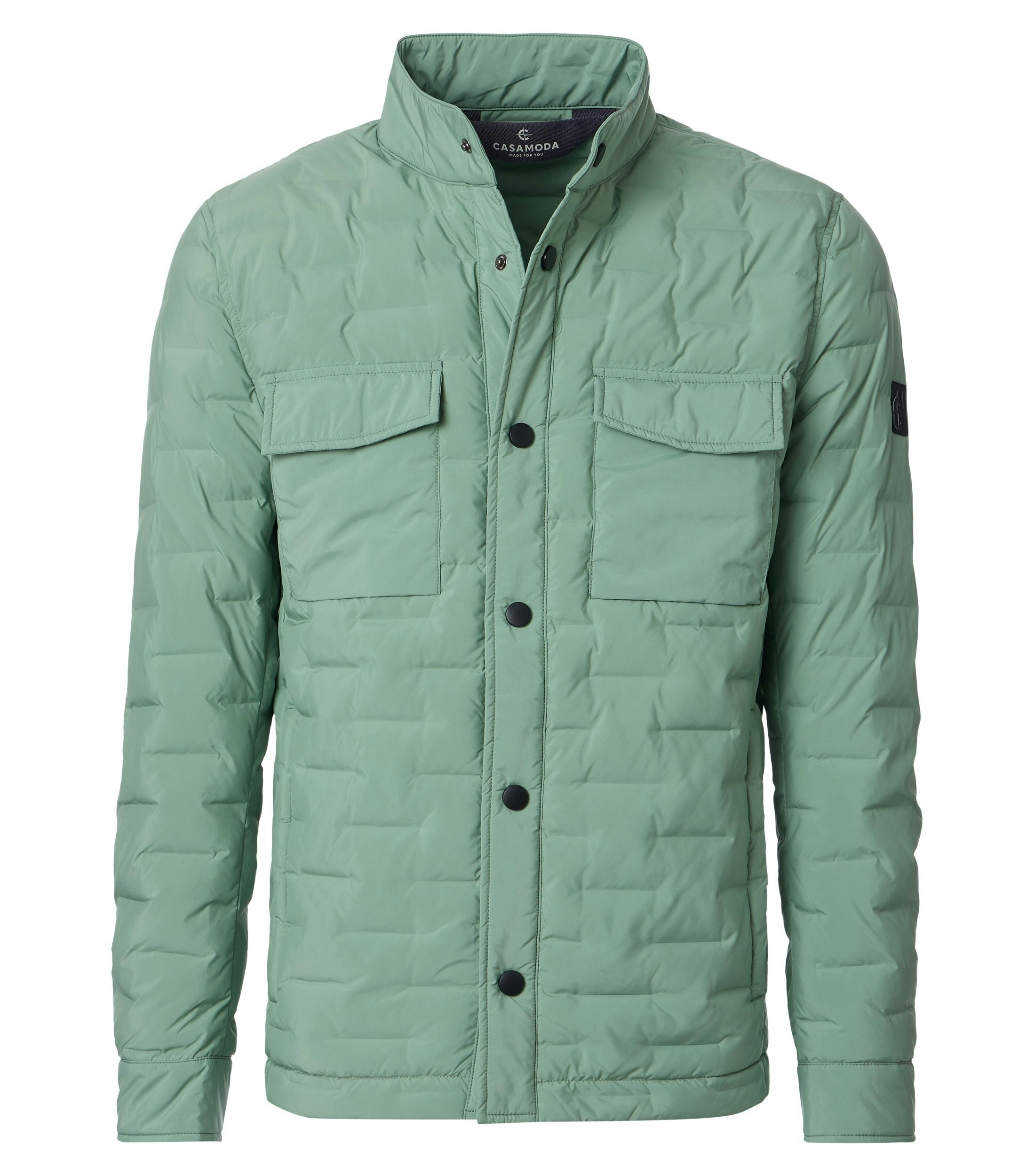 Eine Jacke im uni Muster in der Farbe Hellgrün