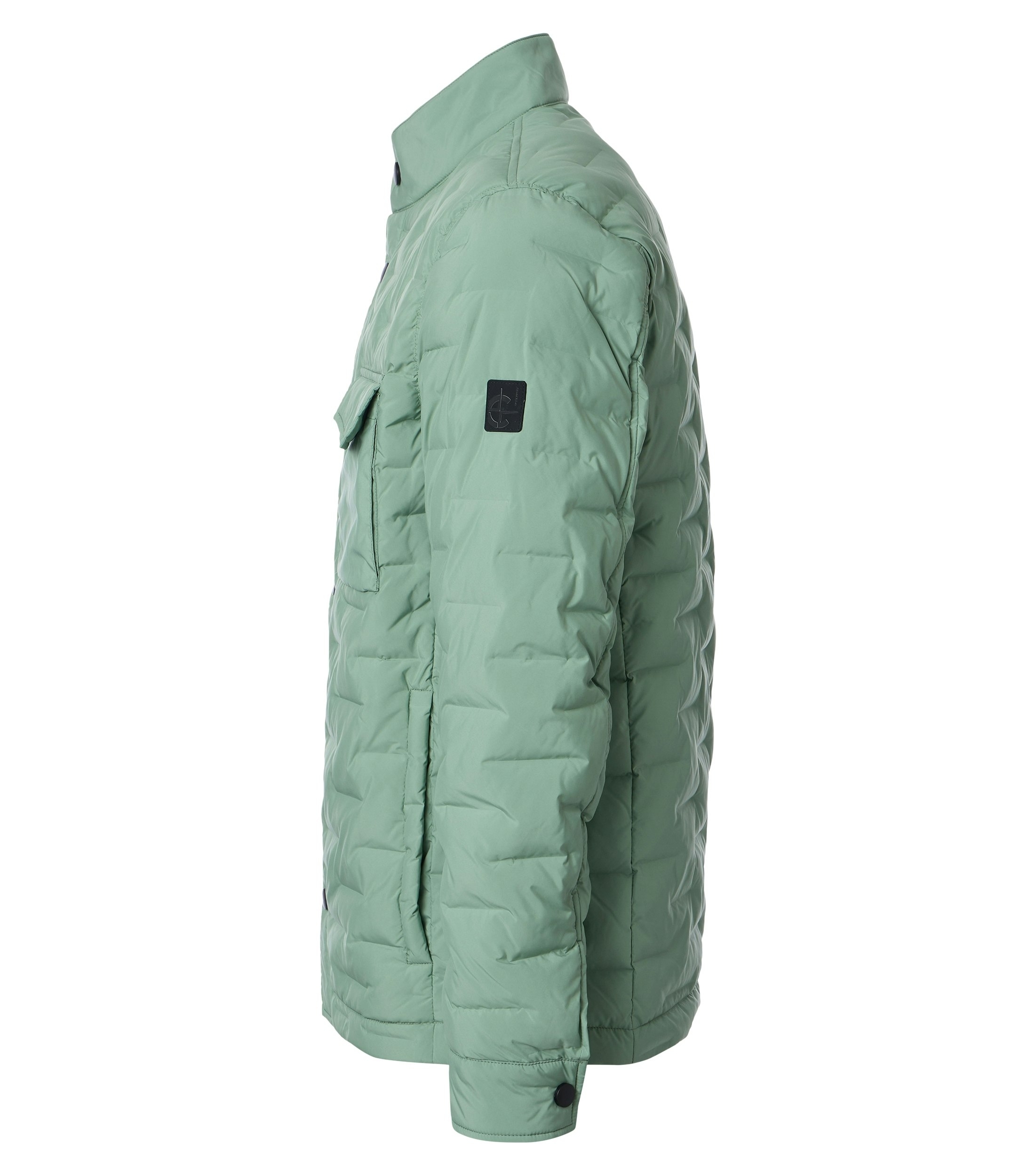 Eine Jacke im uni Muster in der Farbe Hellgrün