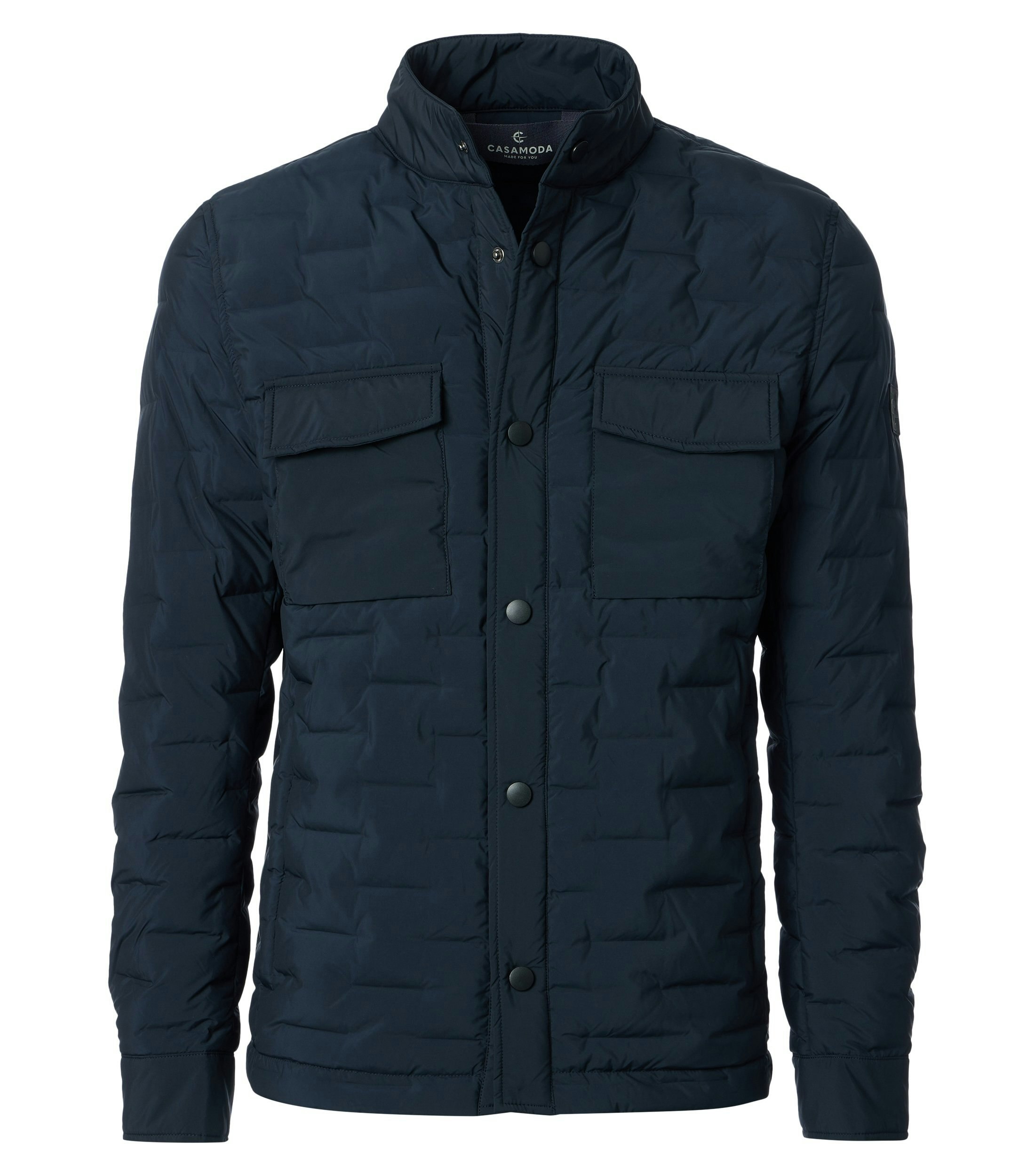 Eine Jacke im uni Muster in der Farbe Dunkelblau