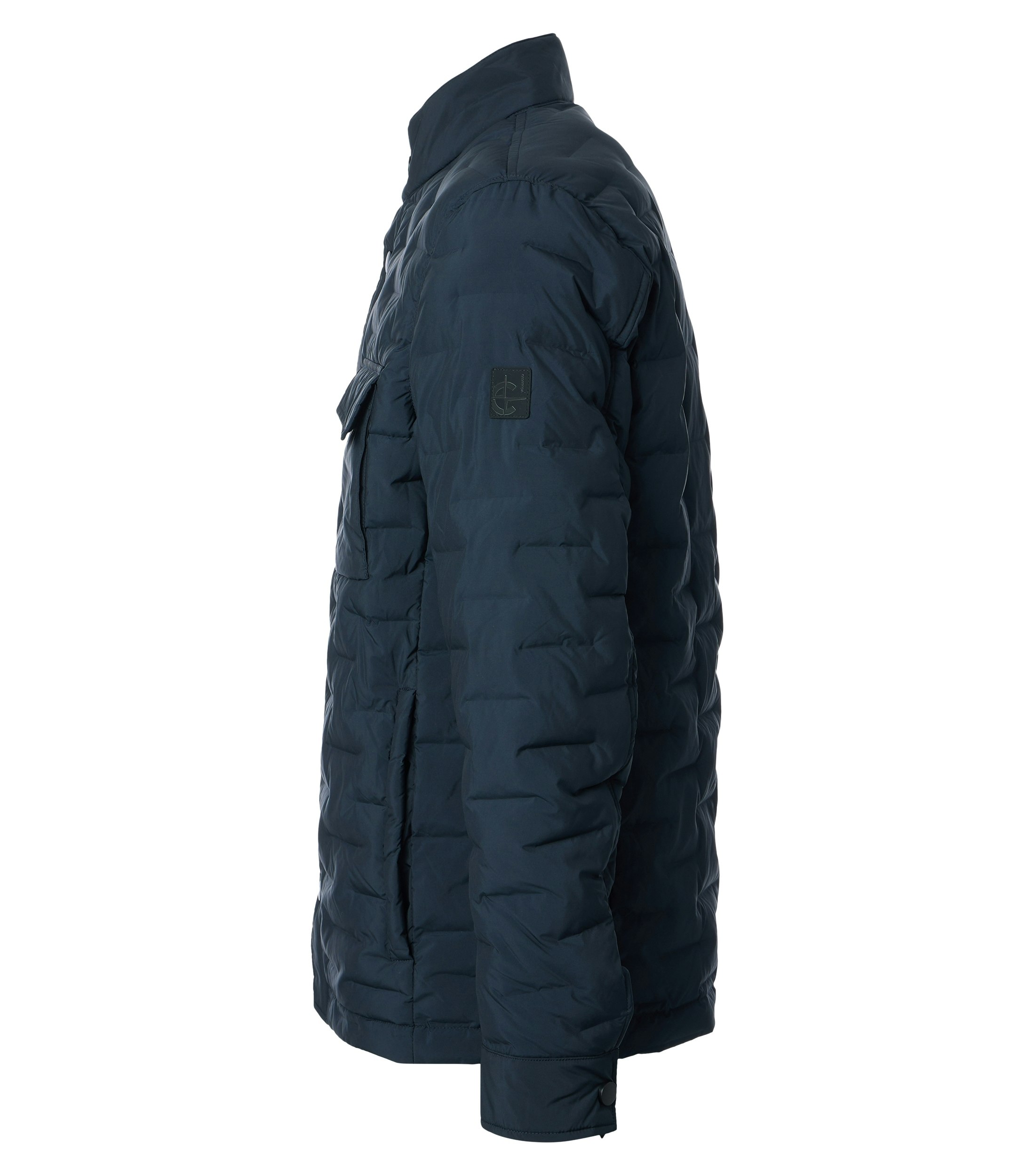 Eine Jacke im uni Muster in der Farbe Dunkelblau