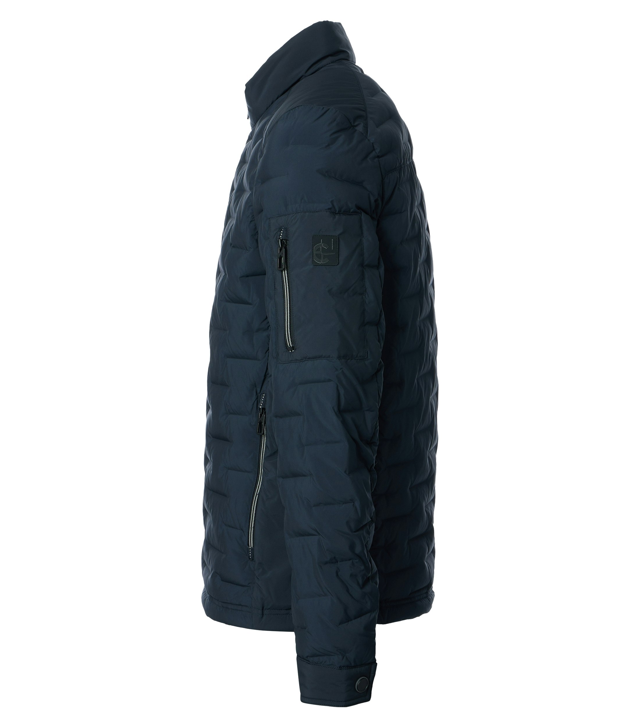 Eine Jacke im uni Muster in der Farbe Dunkelblau