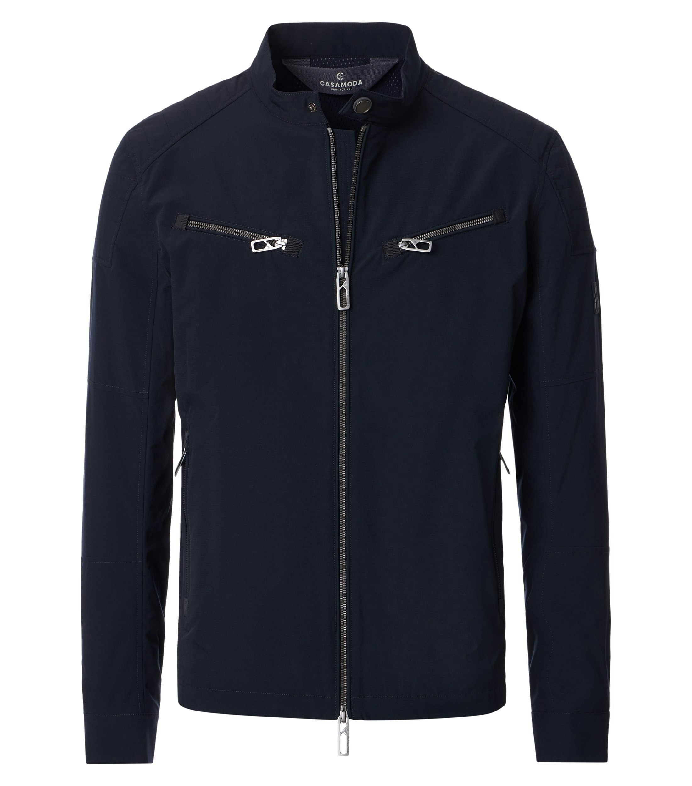 Eine Jacke im uni Muster in der Farbe Dunkelblau
