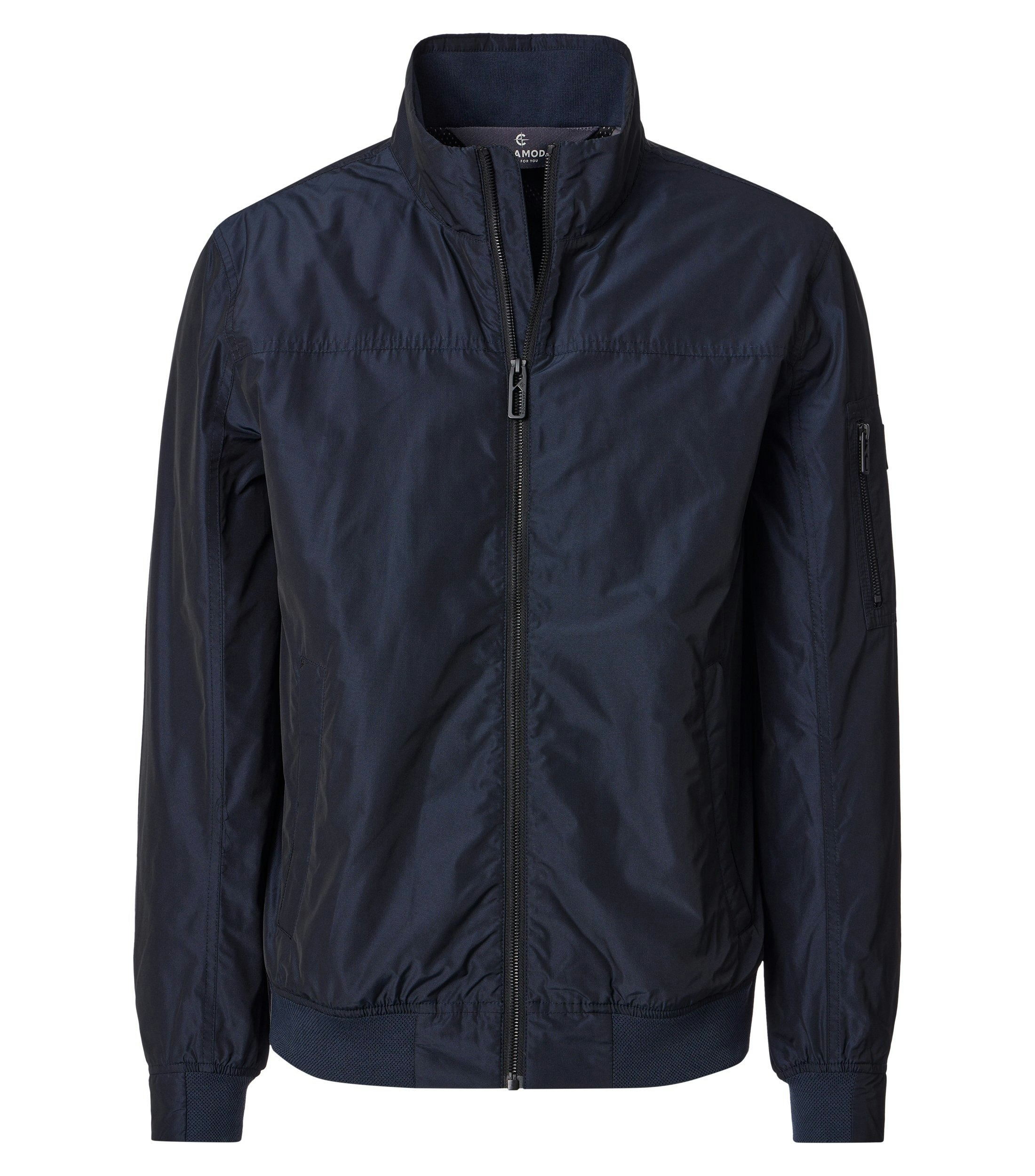 Eine Jacke im uni Muster in der Farbe Dunkelblau