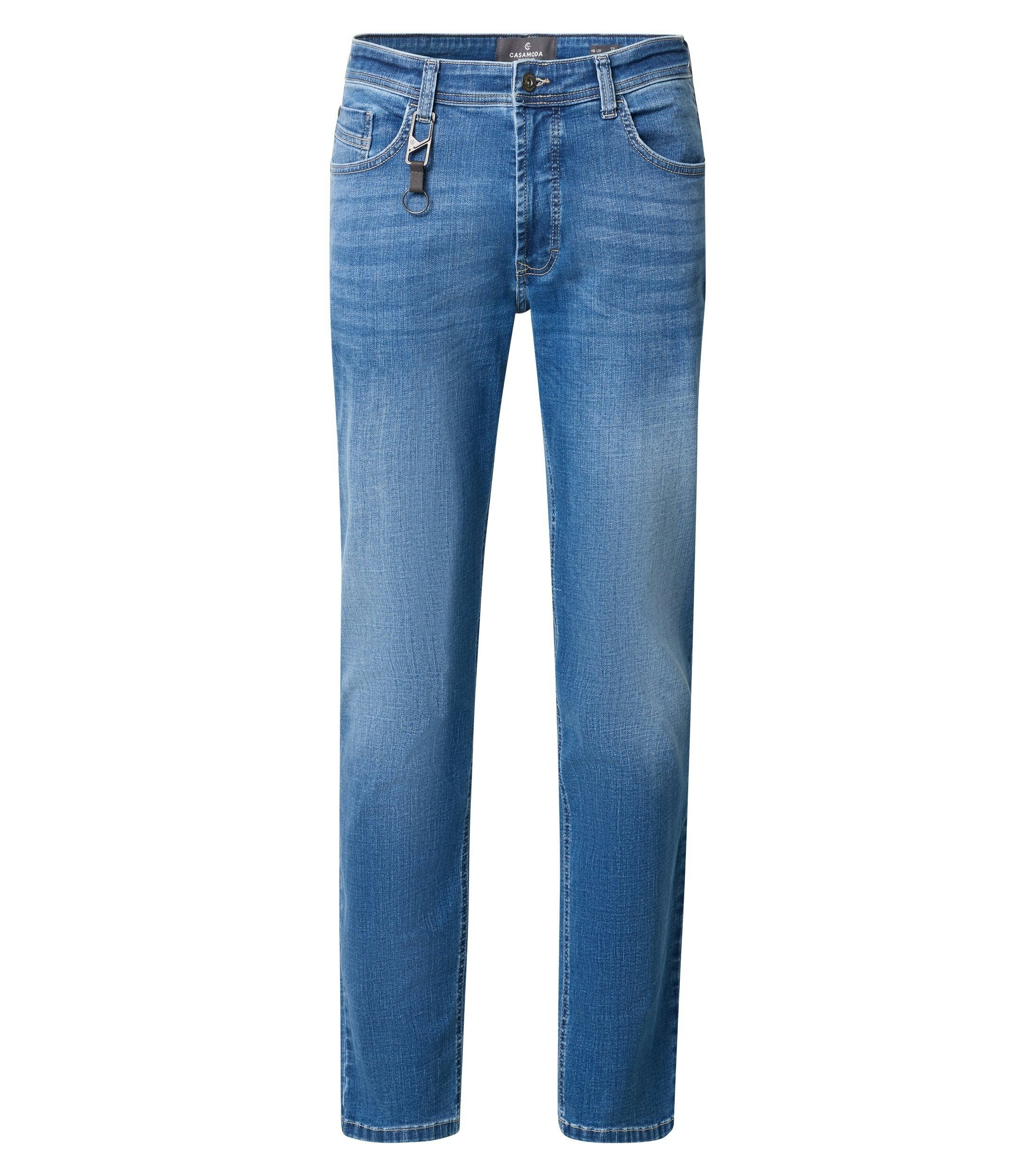 Eine Jeans im uni Muster in der Farbe Hellblau