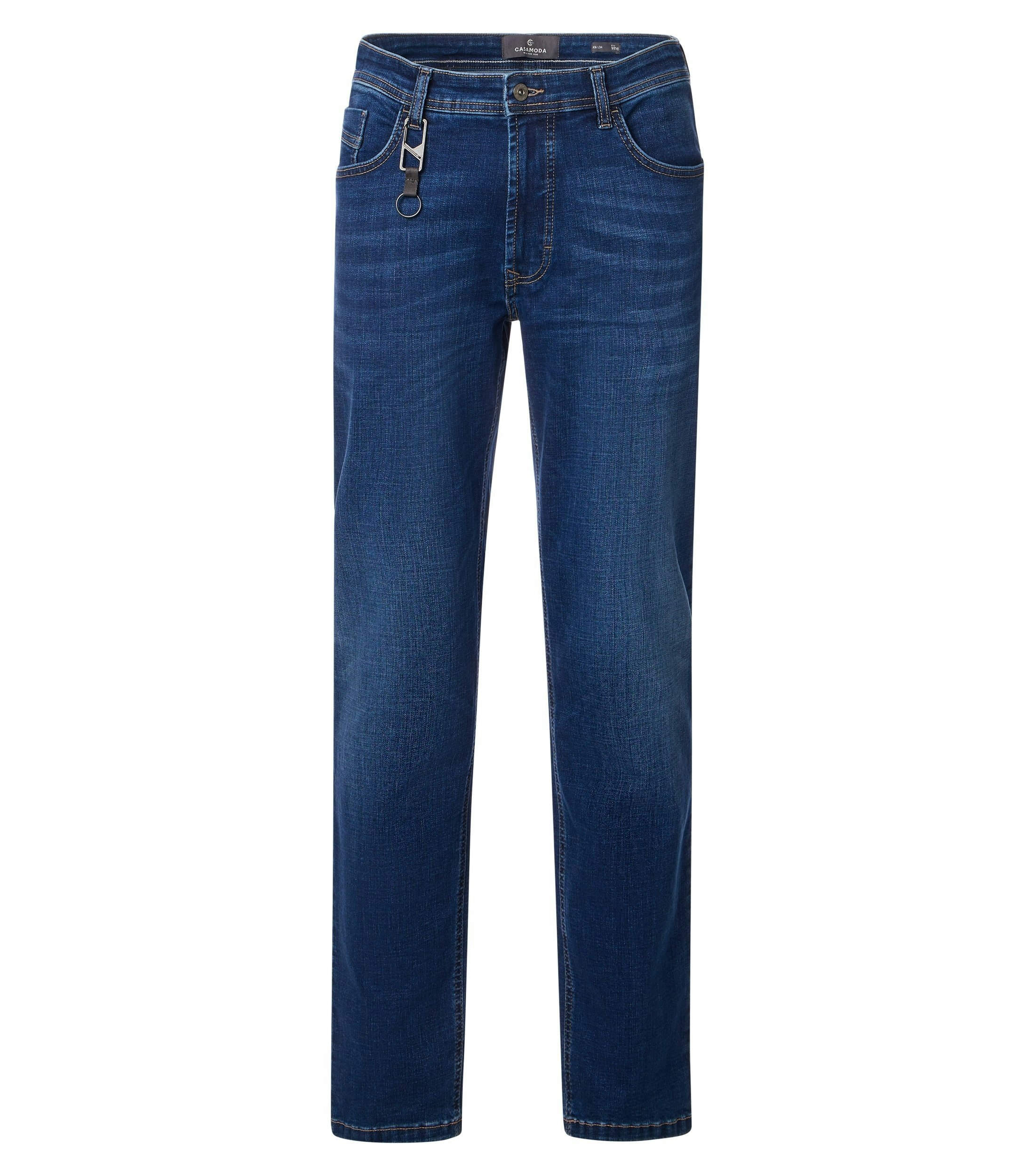 Eine Jeans im uni Muster in der Farbe Blau