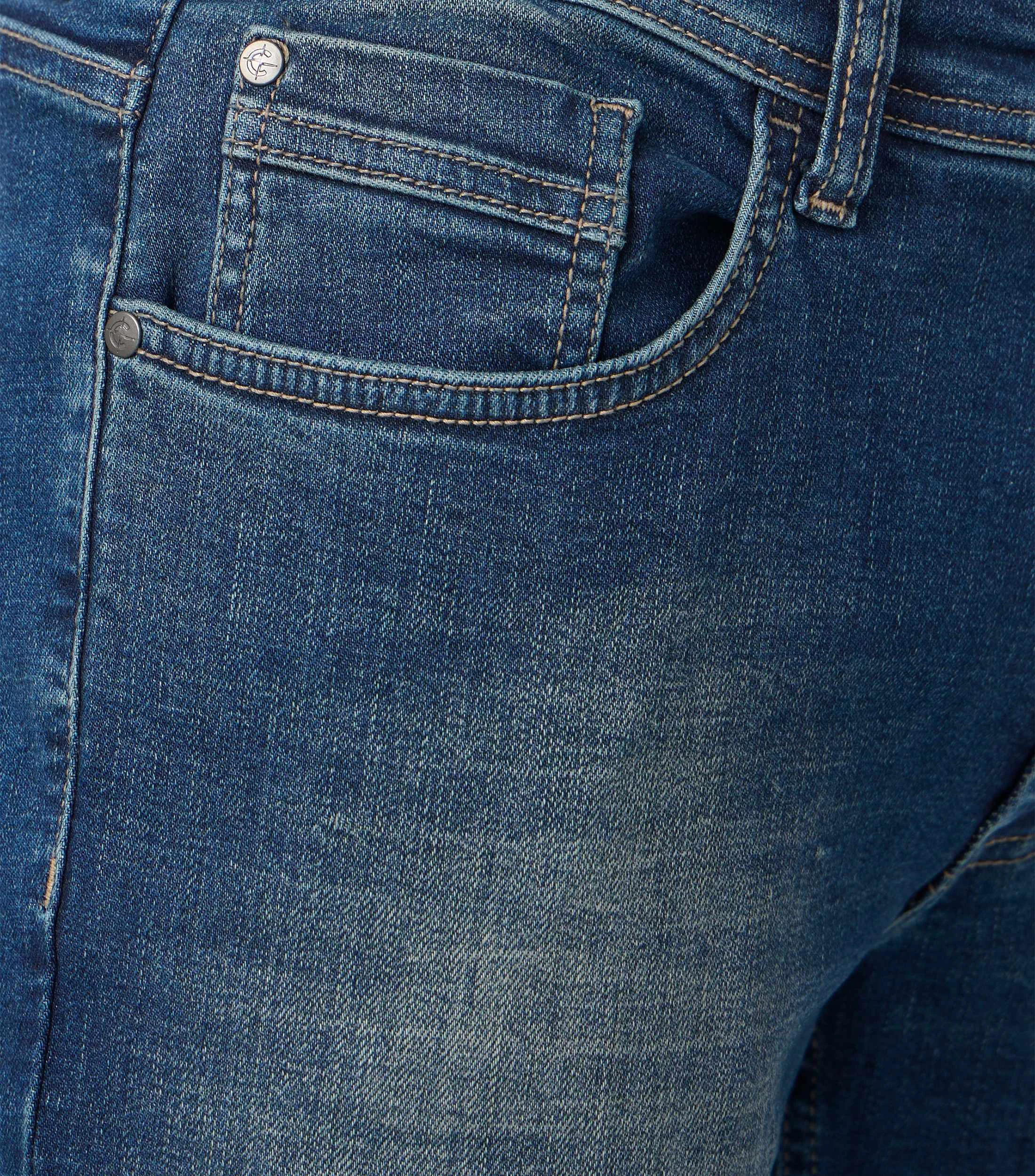 Jeans im unifarbenen Design in der Farbe Meeresblau