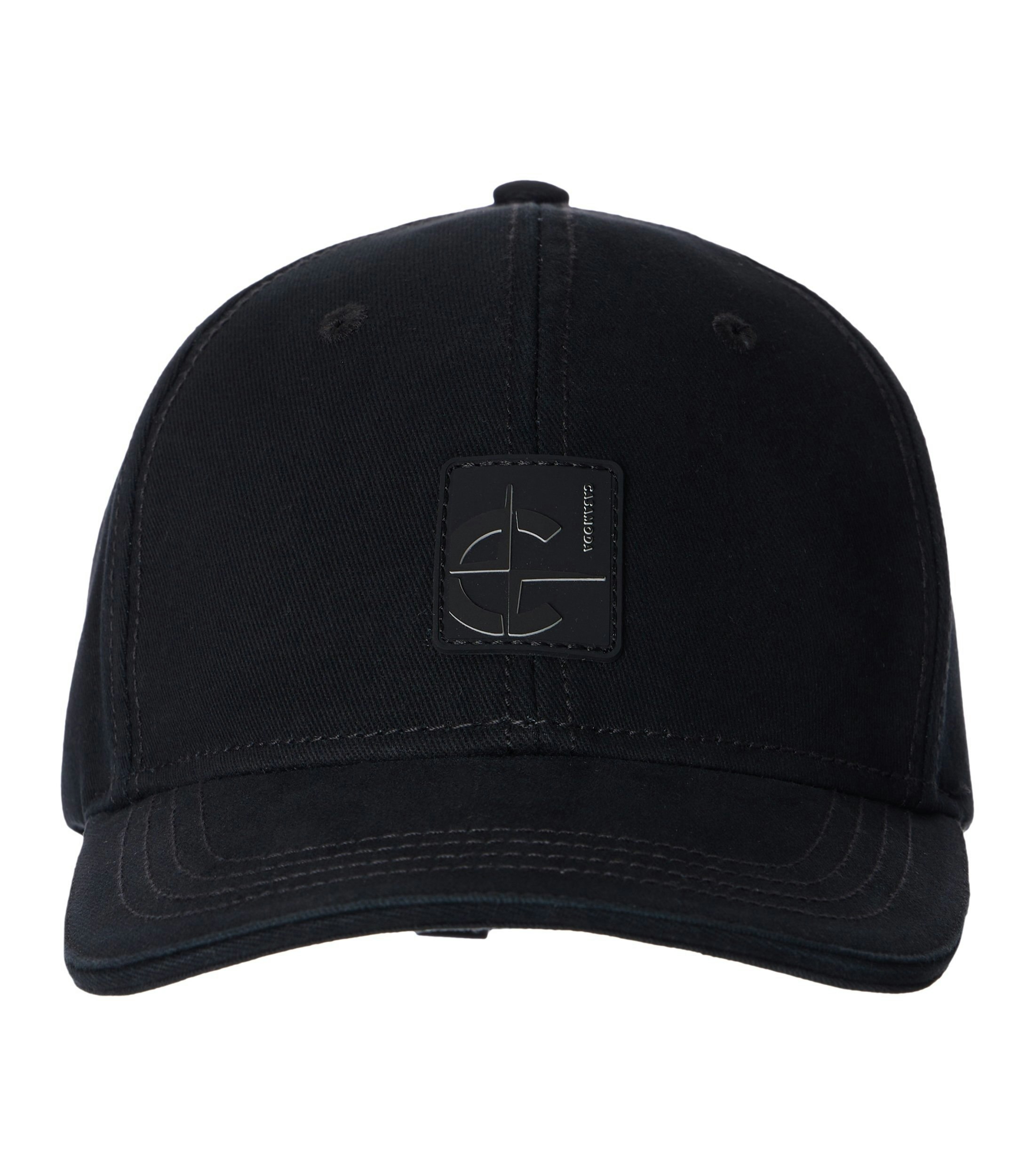 Eine Cap im uni Muster in der Farbe Schwarz