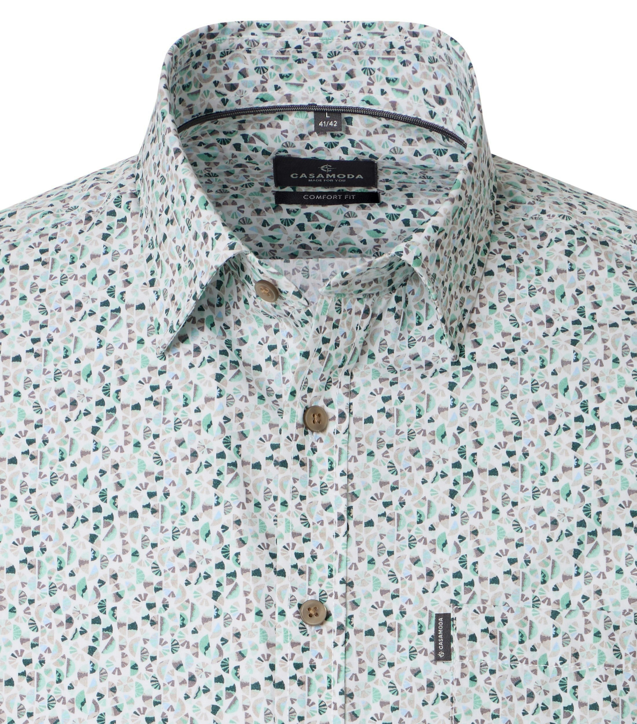 Ein Freizeithemd im Print Muster in der Farbe Mint