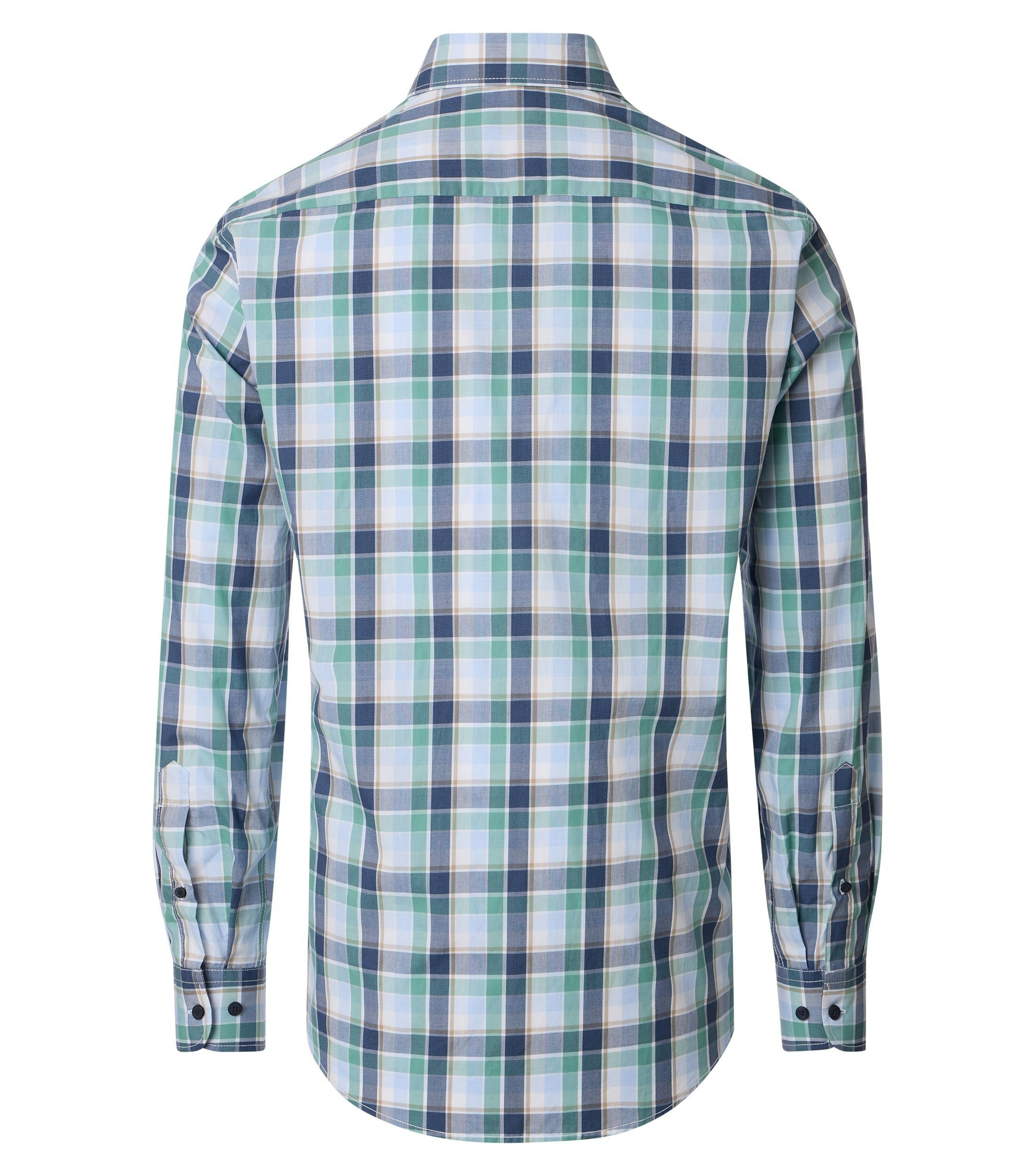 Ein Freizeithemd im kariert Muster in der Farbe Türkis