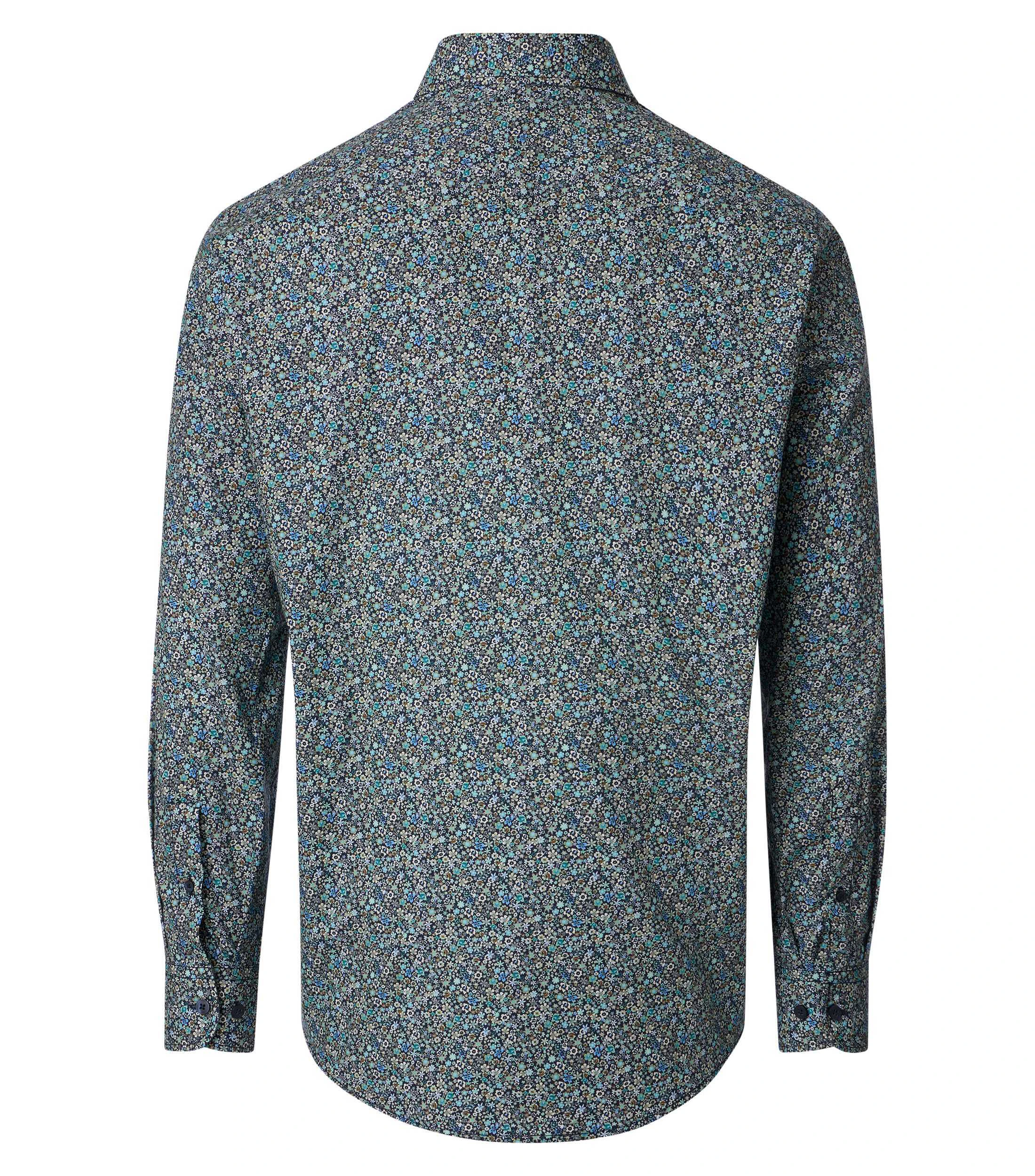 Freizeithemd im Print-Muster in der Farbe Blau