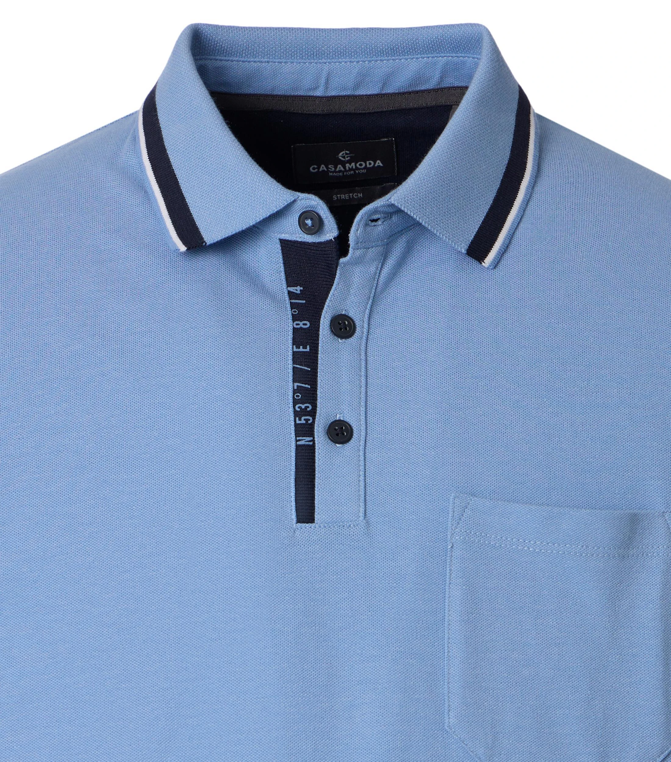Polo-Shirt im unifarbenen Design in der Farbe Blau