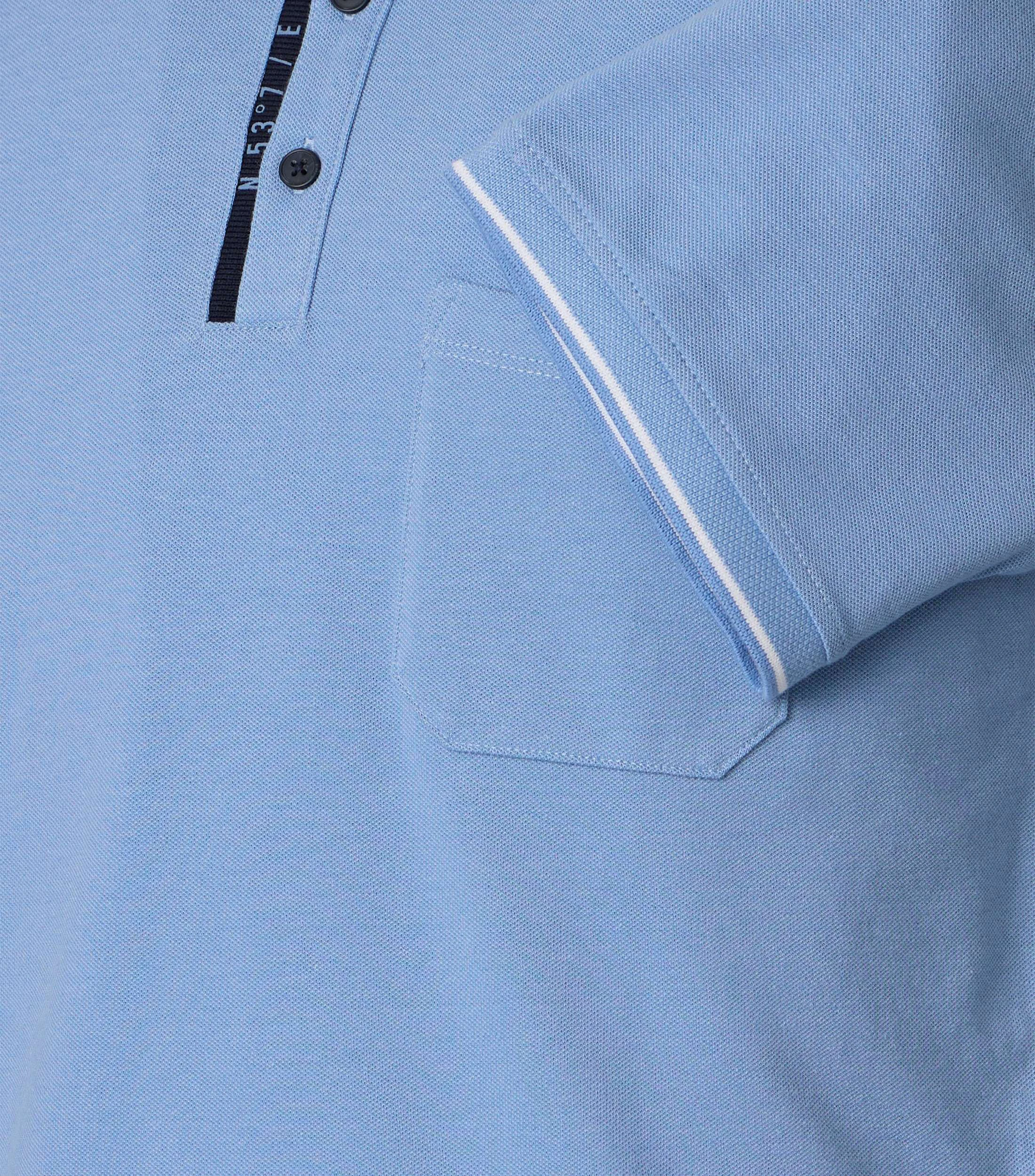 Polo-Shirt im unifarbenen Design in der Farbe Blau