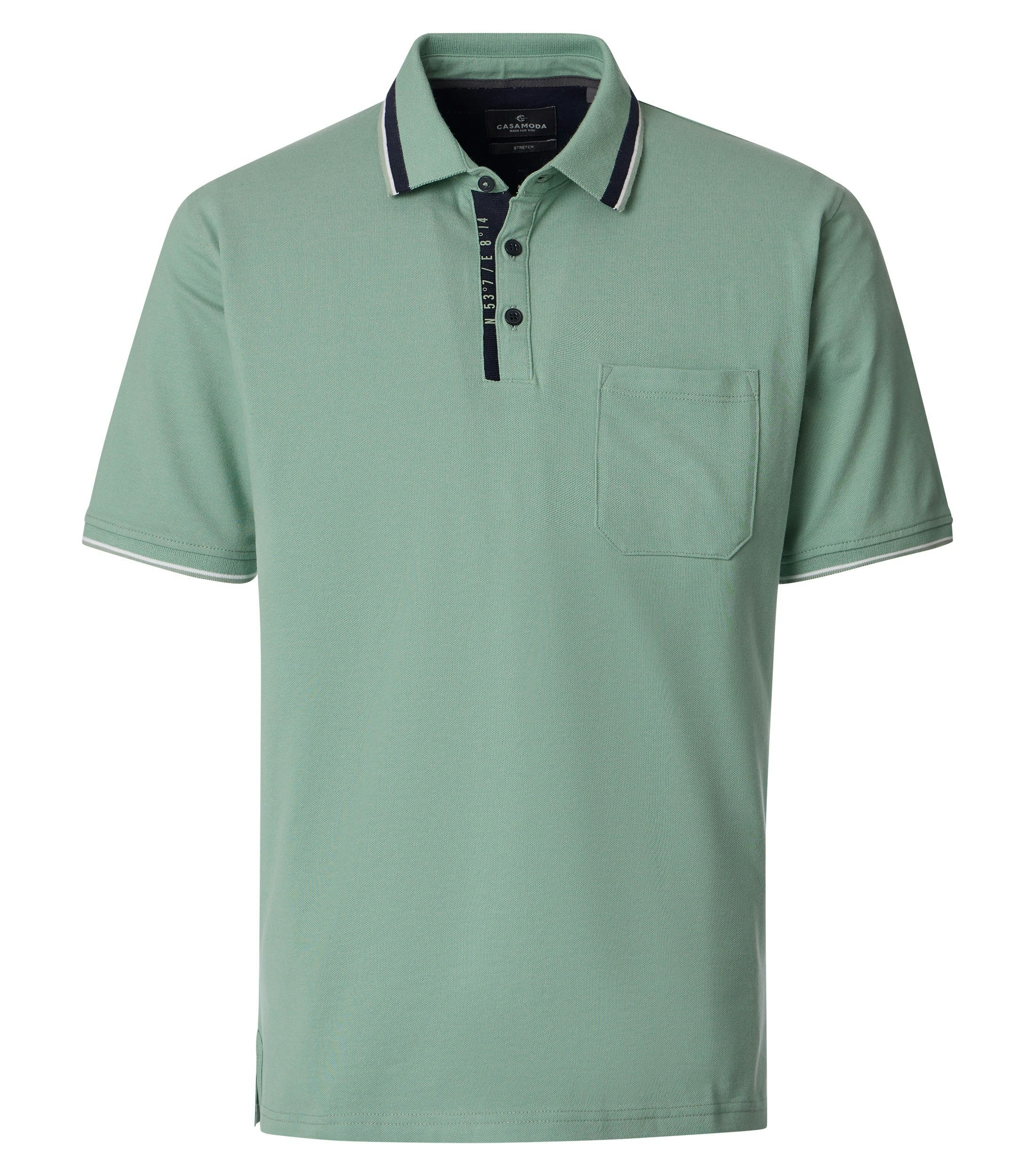 Ein Polo-Shirt im uni Muster in der Farbe Grün
