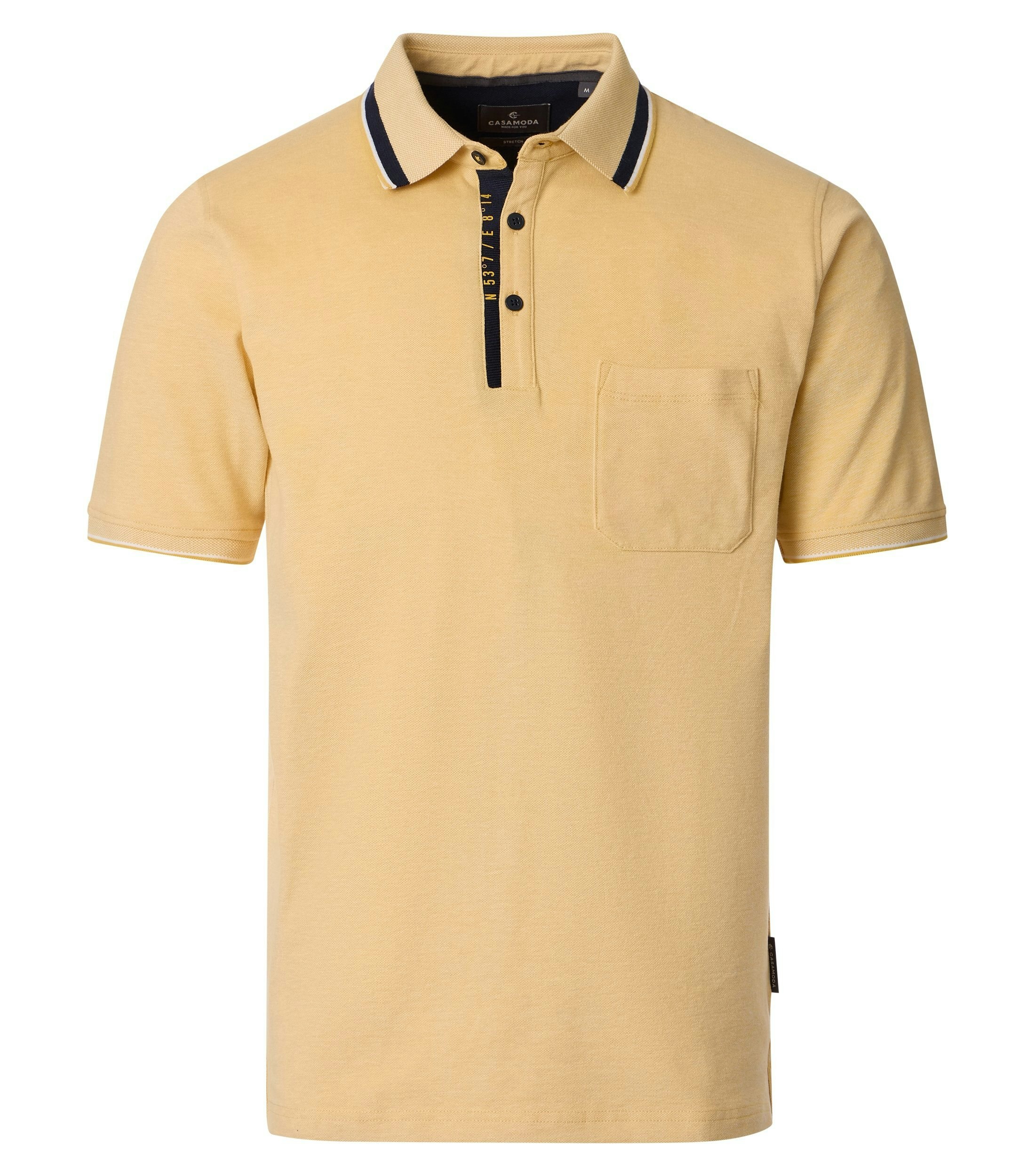 Ein Polo-Shirt im uni Muster in der Farbe Gelb