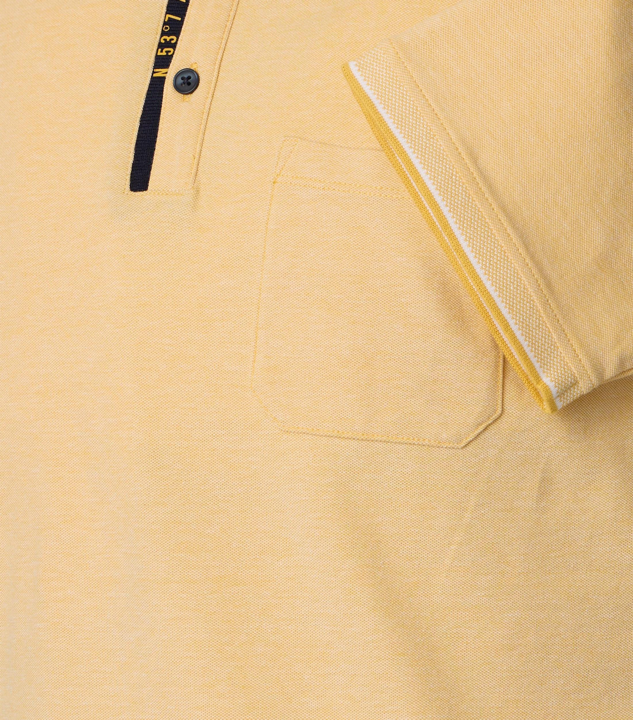 Polo-Shirt im unifarbenen Design in der Farbe Gelb