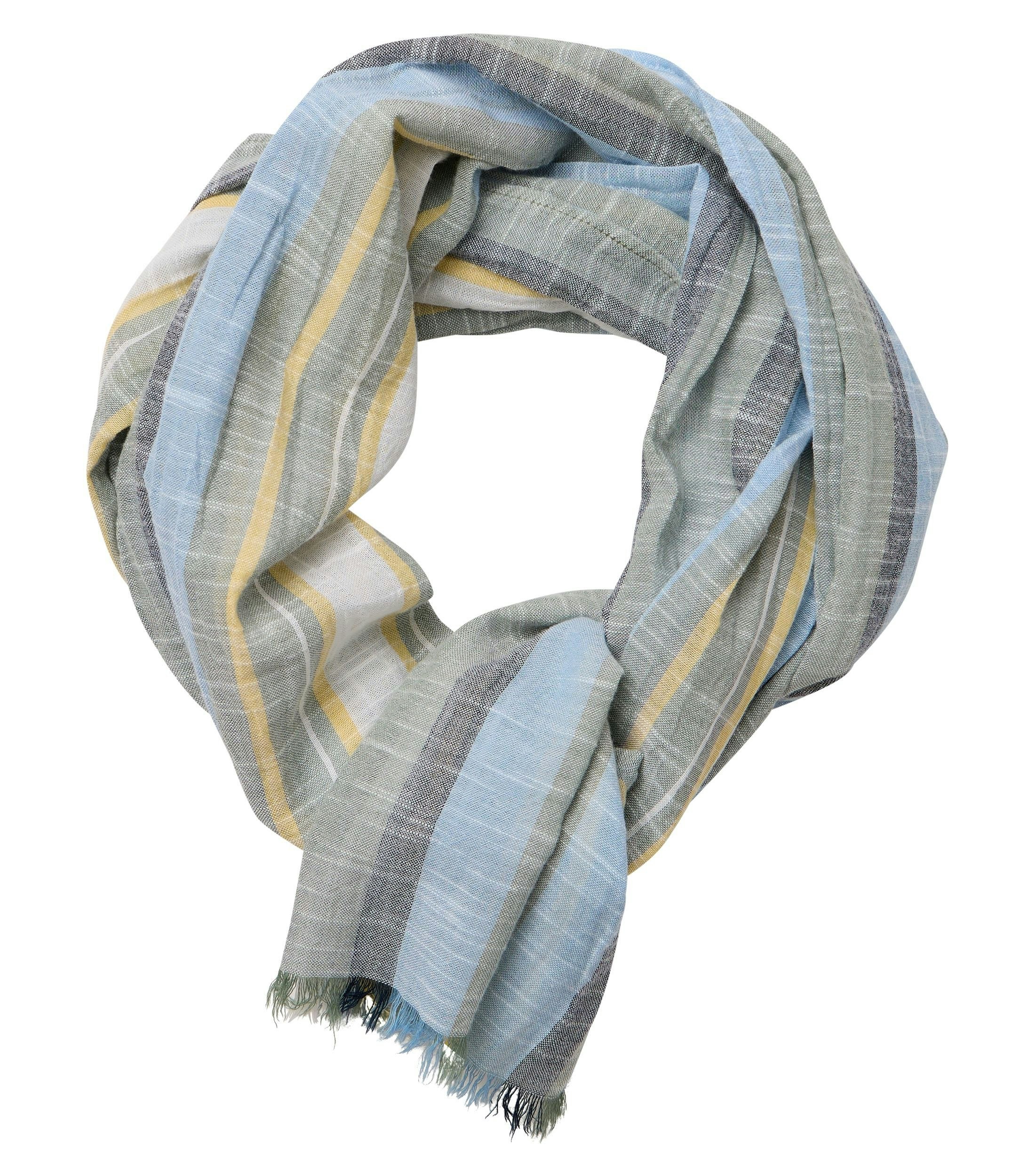 Ein Schal im uni Muster in der Farbe Gelb