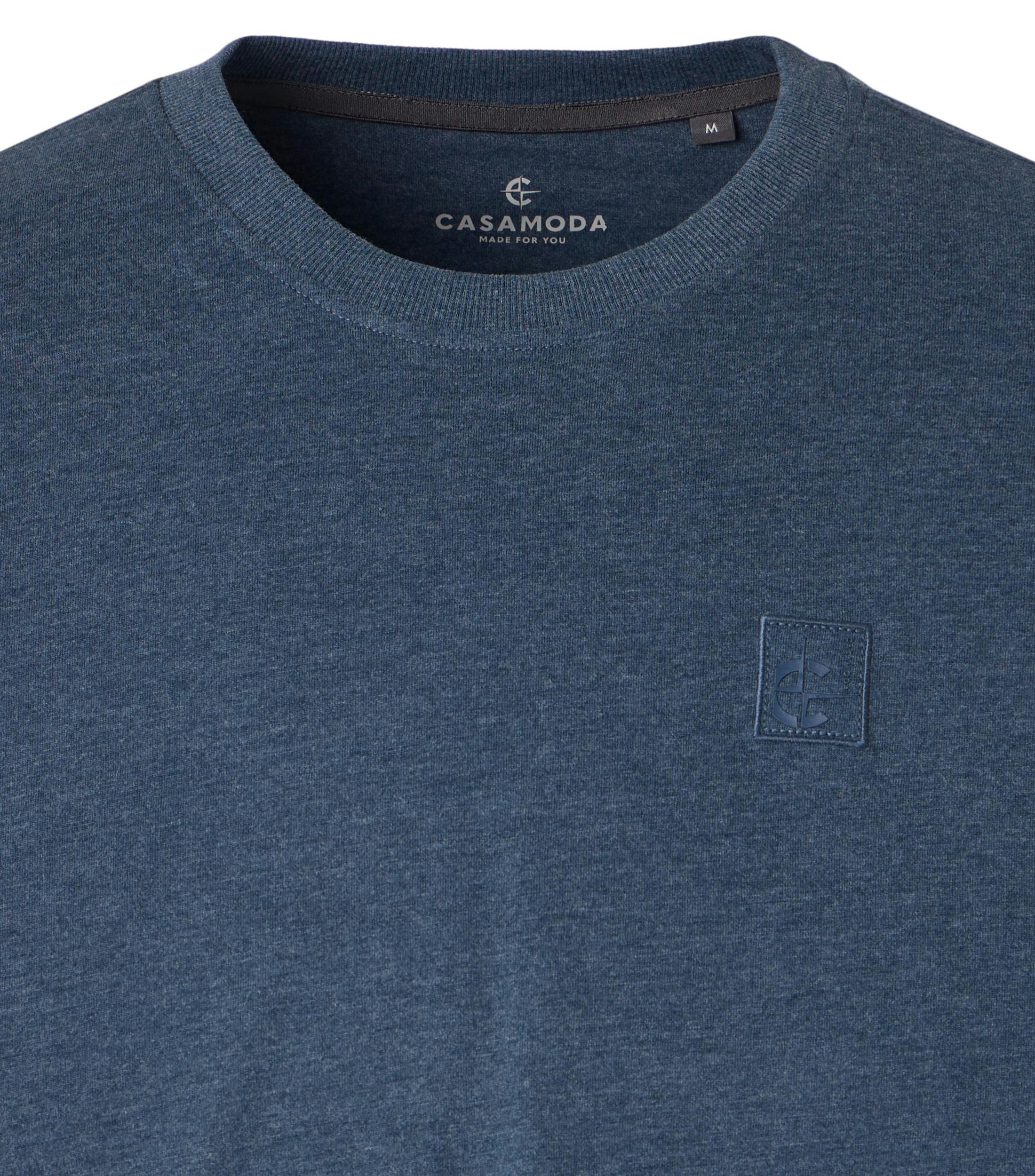 T-Shirt im unifarbenen Design in der Farbe Blau