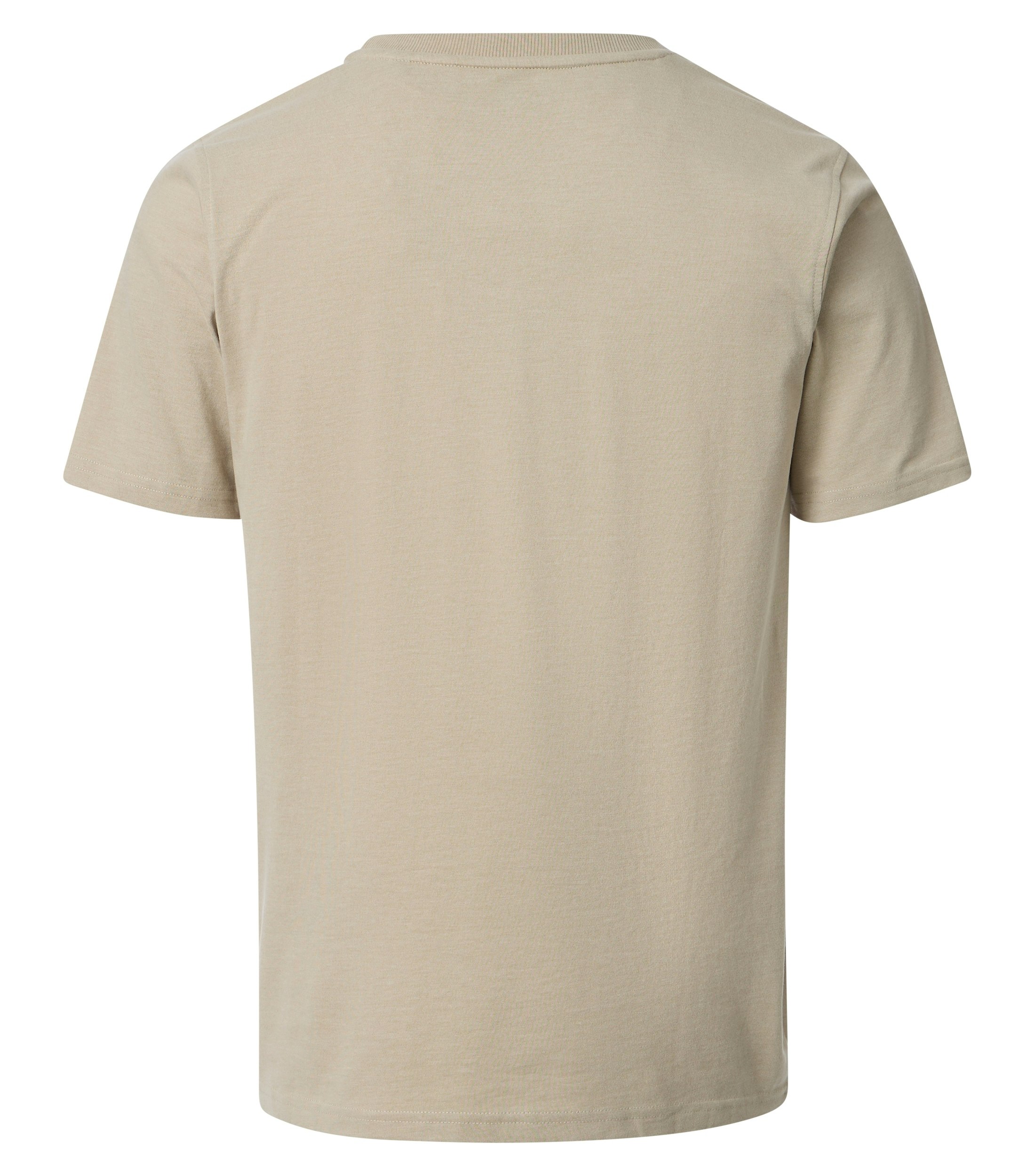 Ein T-Shirt im uni Muster in der Farbe Beige