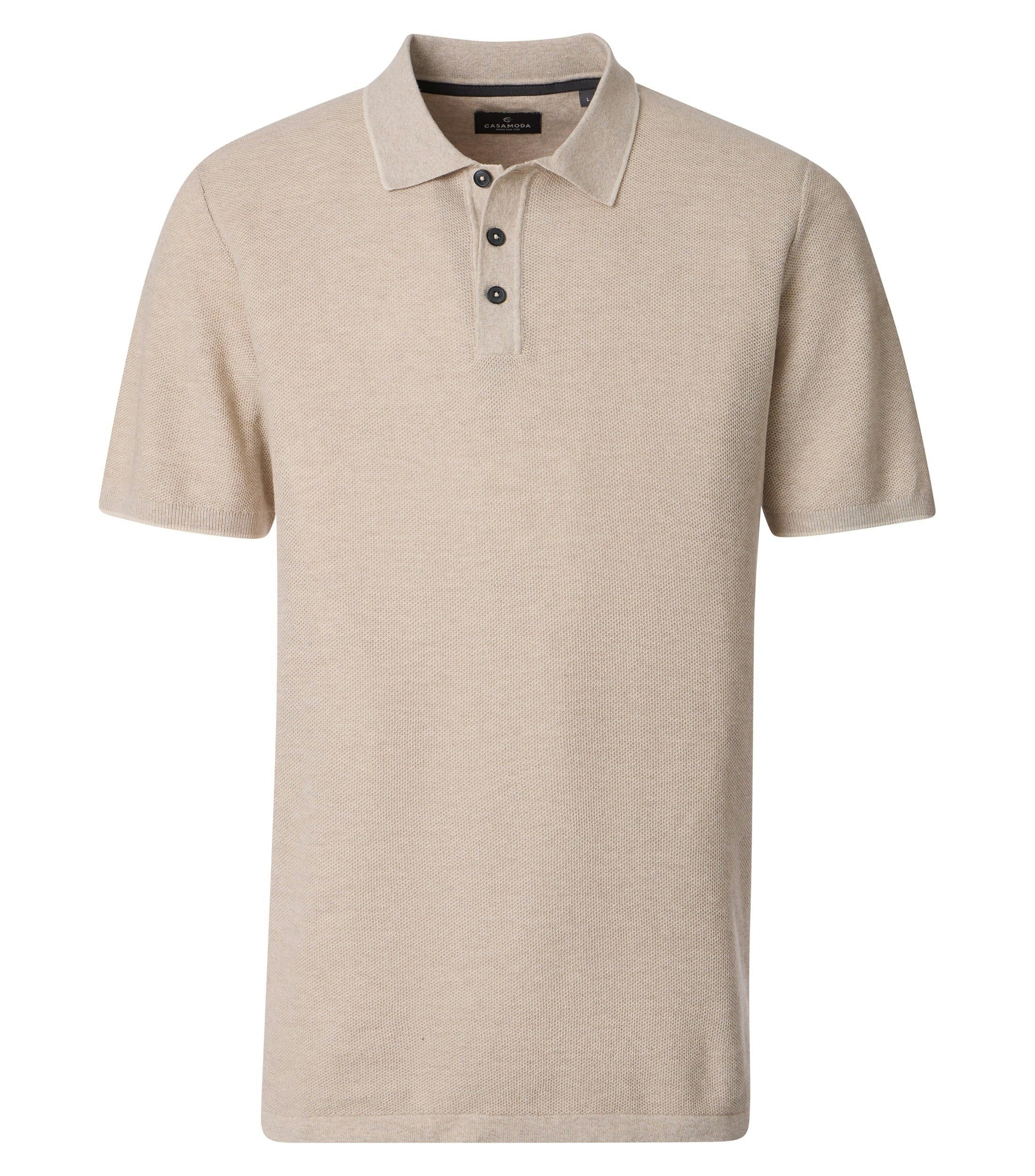 Ein Polo-Shirt im uni Muster in der Farbe Beige