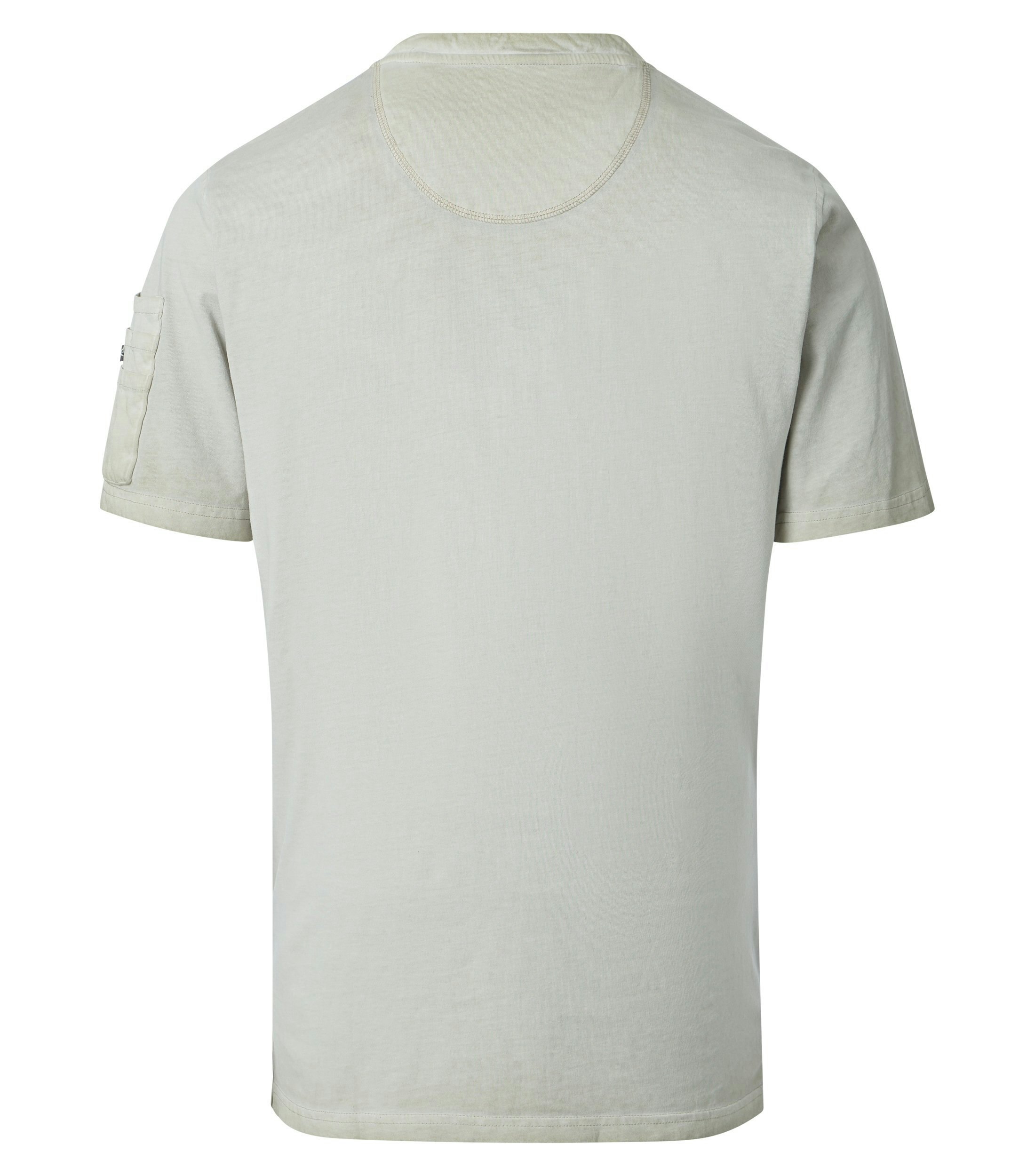 Ein T-Shirt im uni Muster in der Farbe Beige