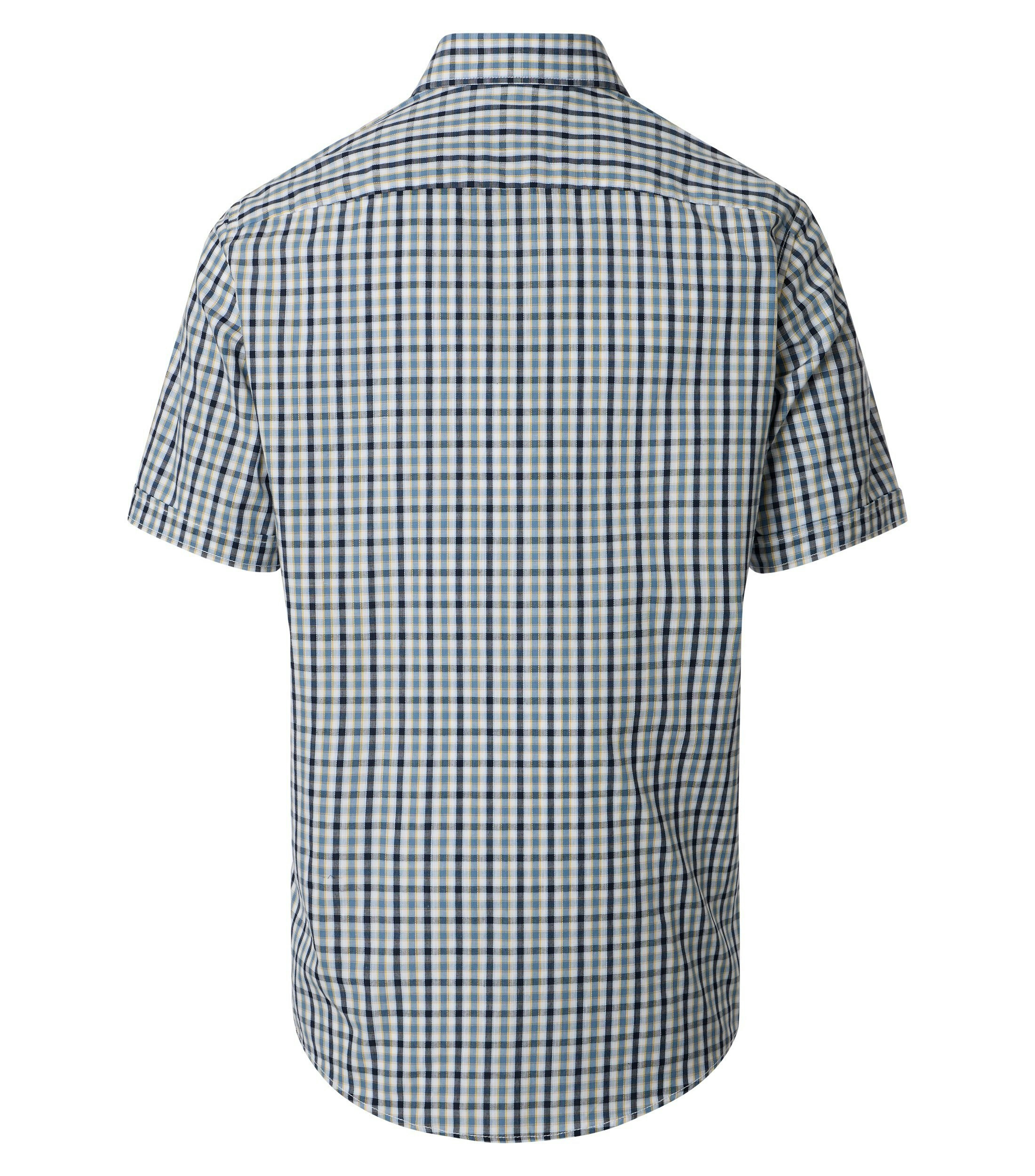 Ein Freizeithemd im kariert Muster in der Farbe Blau