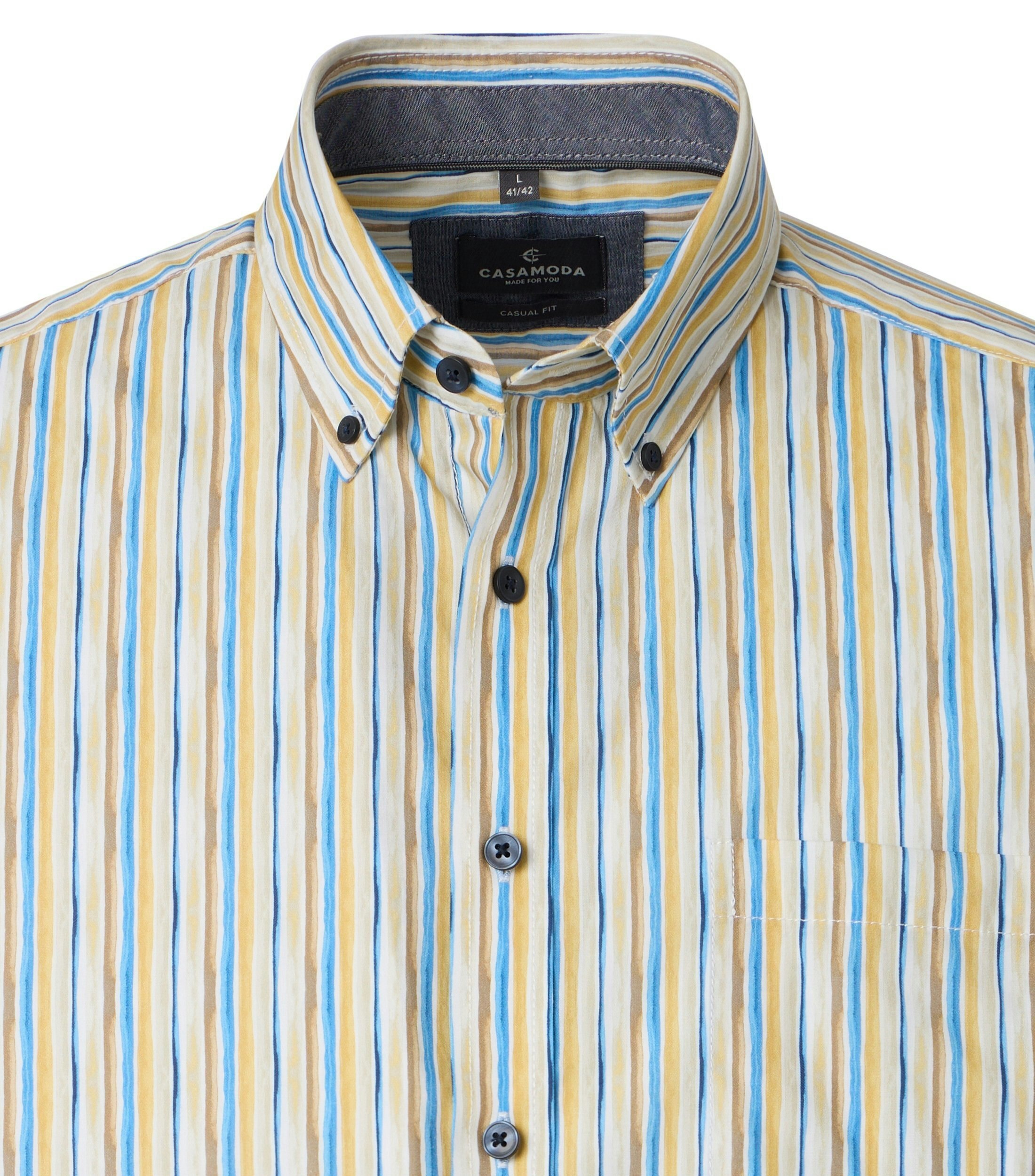 Ein Freizeithemd im Print Muster in der Farbe Gelb