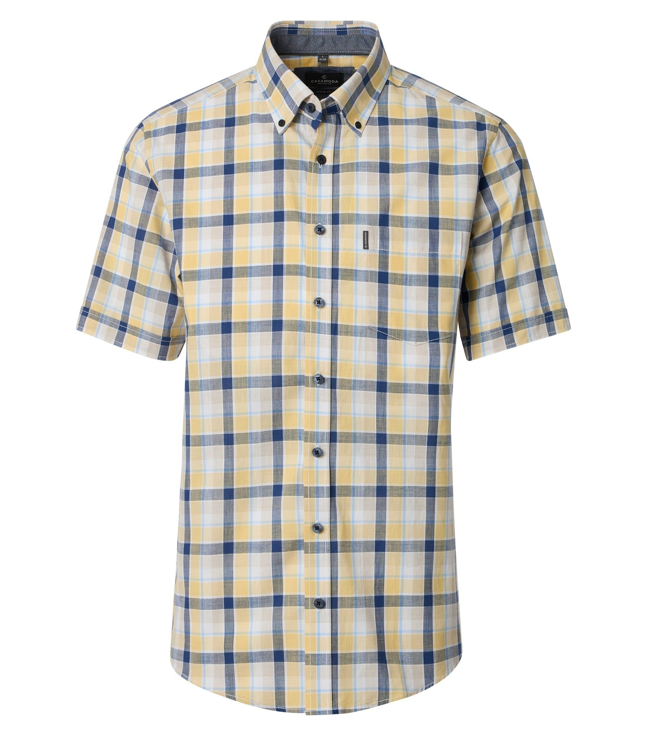 Ein Freizeithemd im kariert Muster in der Farbe Gelb