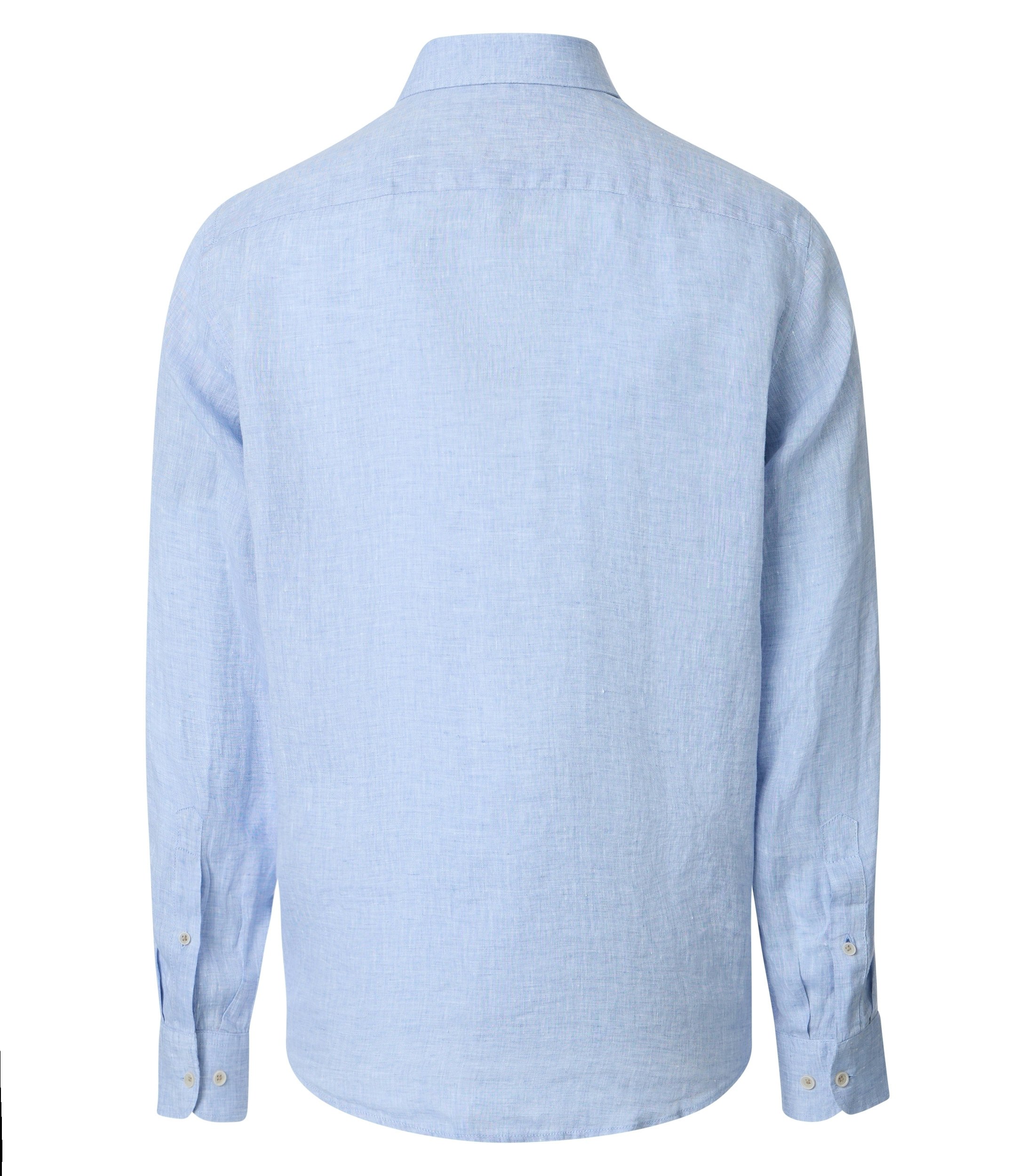 Ein Freizeithemd im uni Muster in der Farbe Hellblau