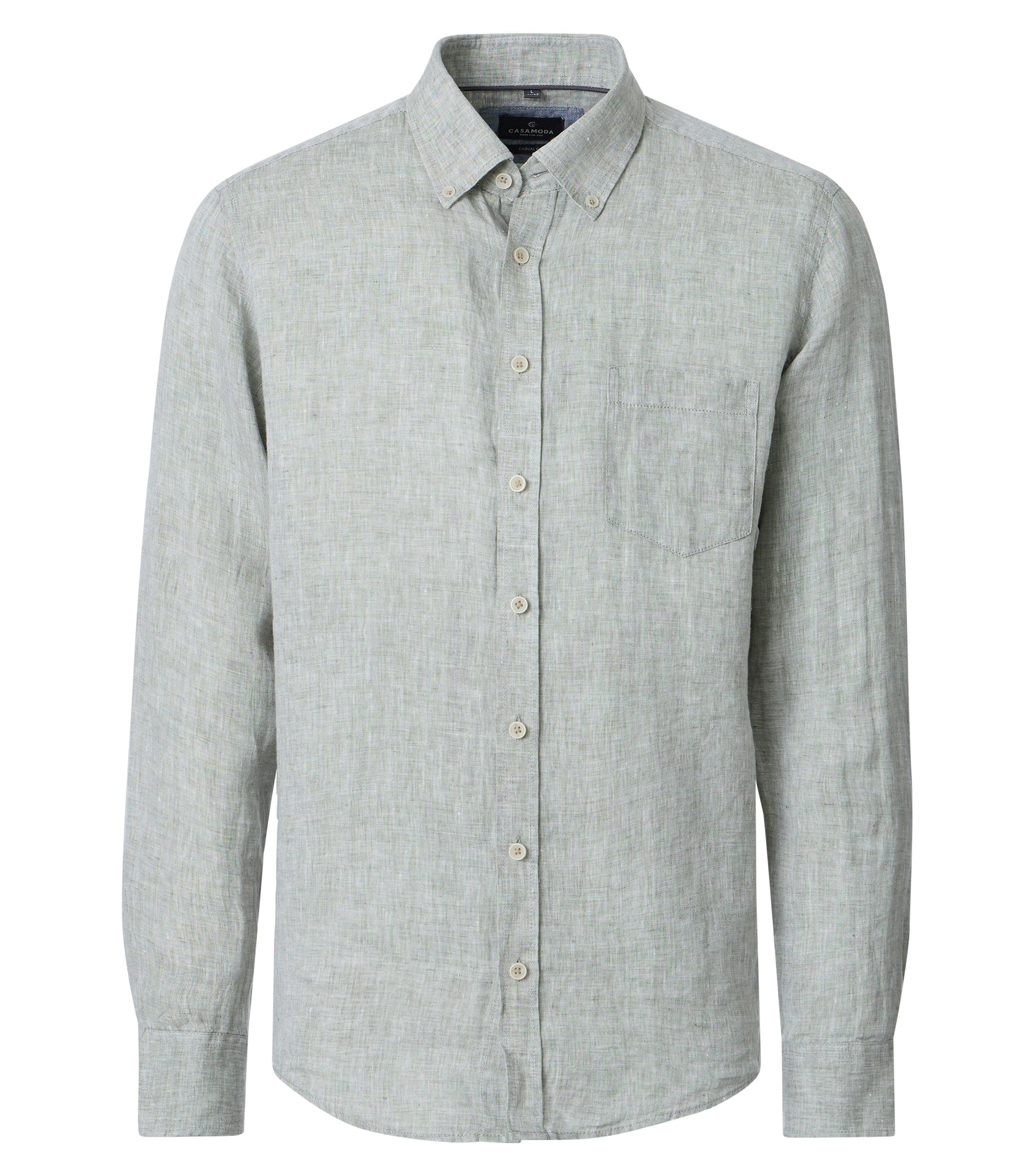 Ein Freizeithemd im uni Muster in der Farbe Hellgrün