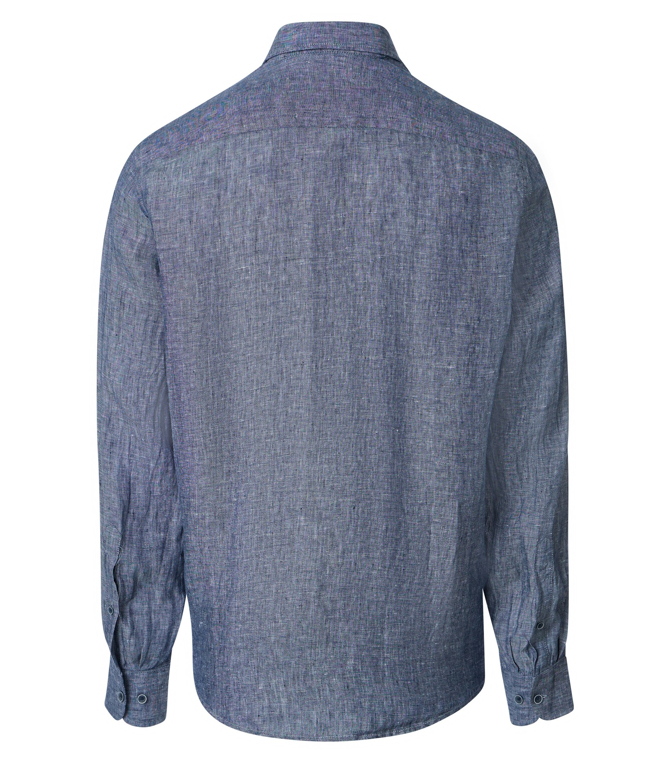 Freizeithemd im unifarbenen Design in der Farbe Blau