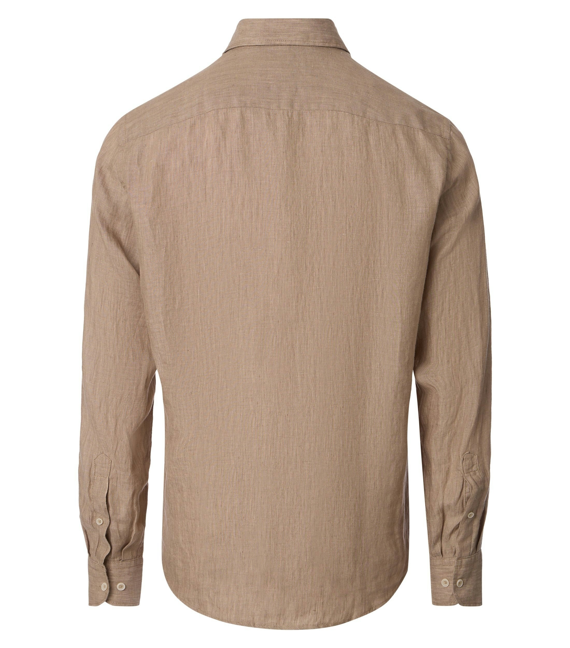 Ein Freizeithemd im uni Muster in der Farbe Beige