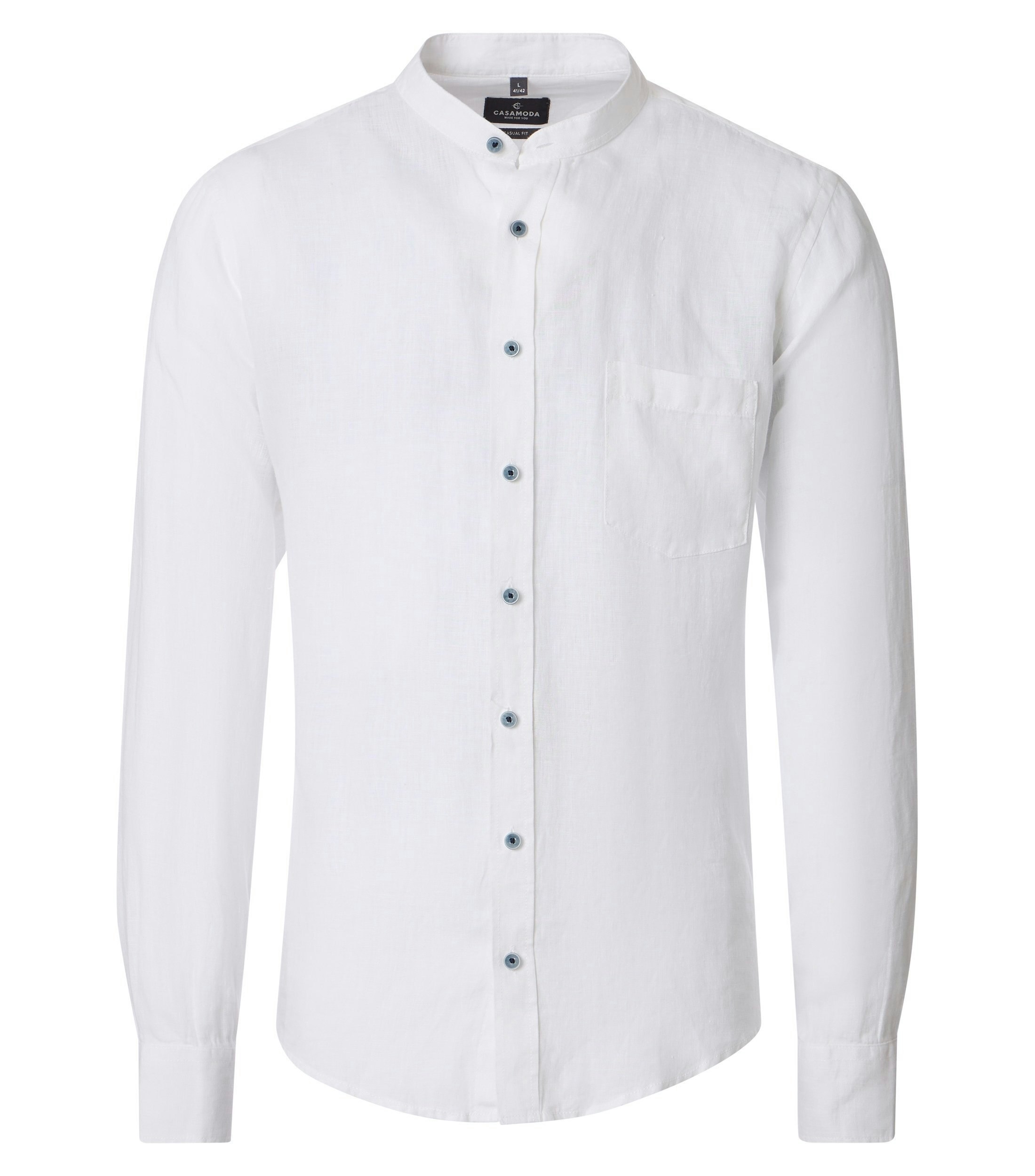 Ein Freizeithemd im uni Muster in der Farbe Weiß