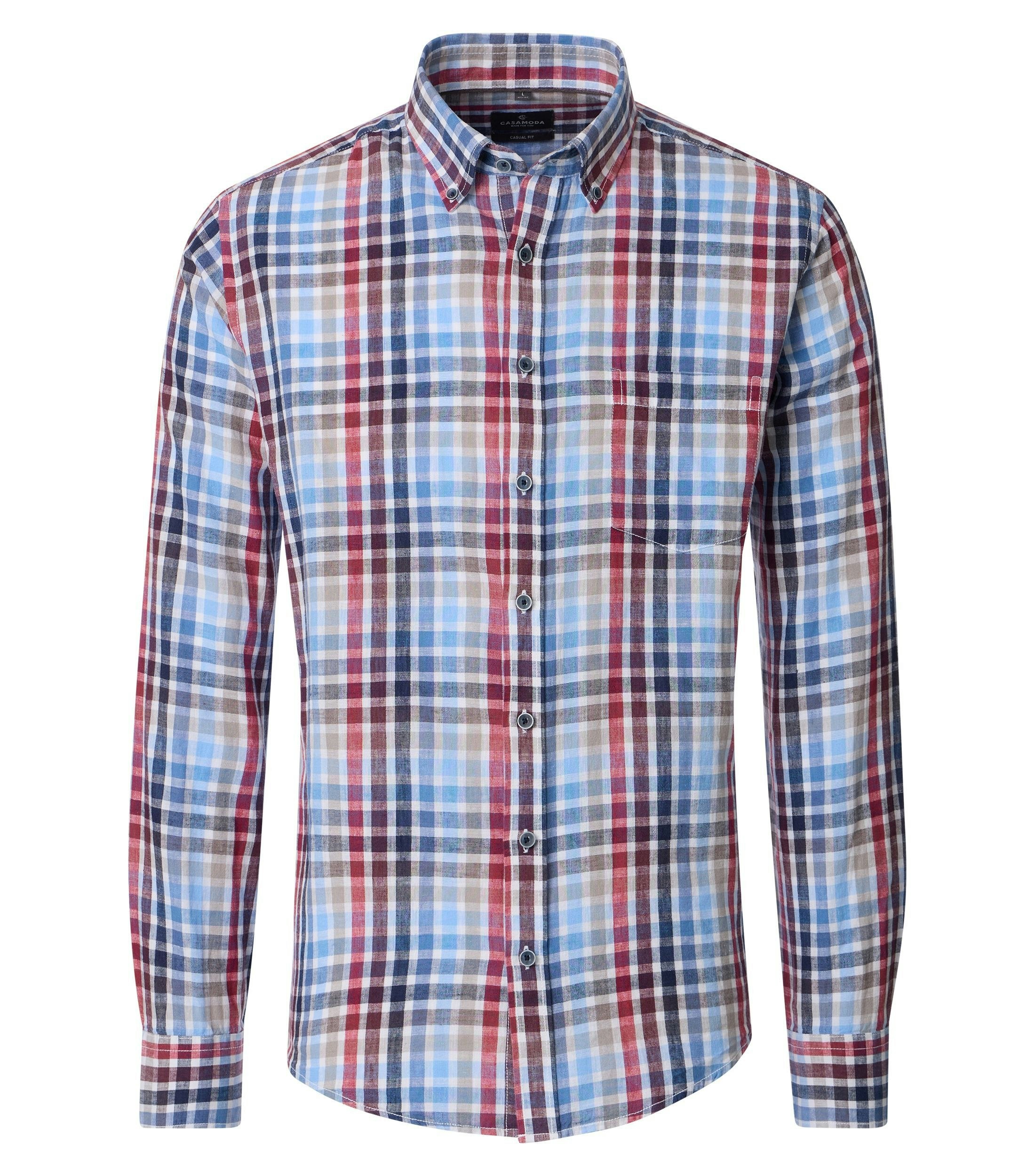 Ein Freizeithemd im kariert Muster in der Farbe Rot