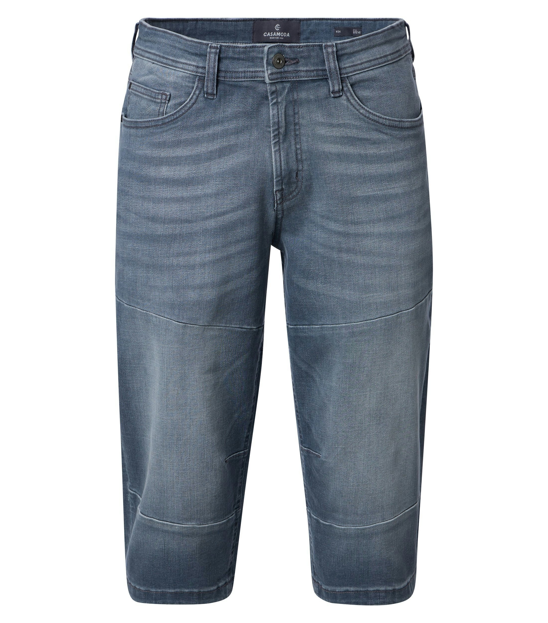Shorts im unifarbenen Design in der Farbe graues Mittelblau