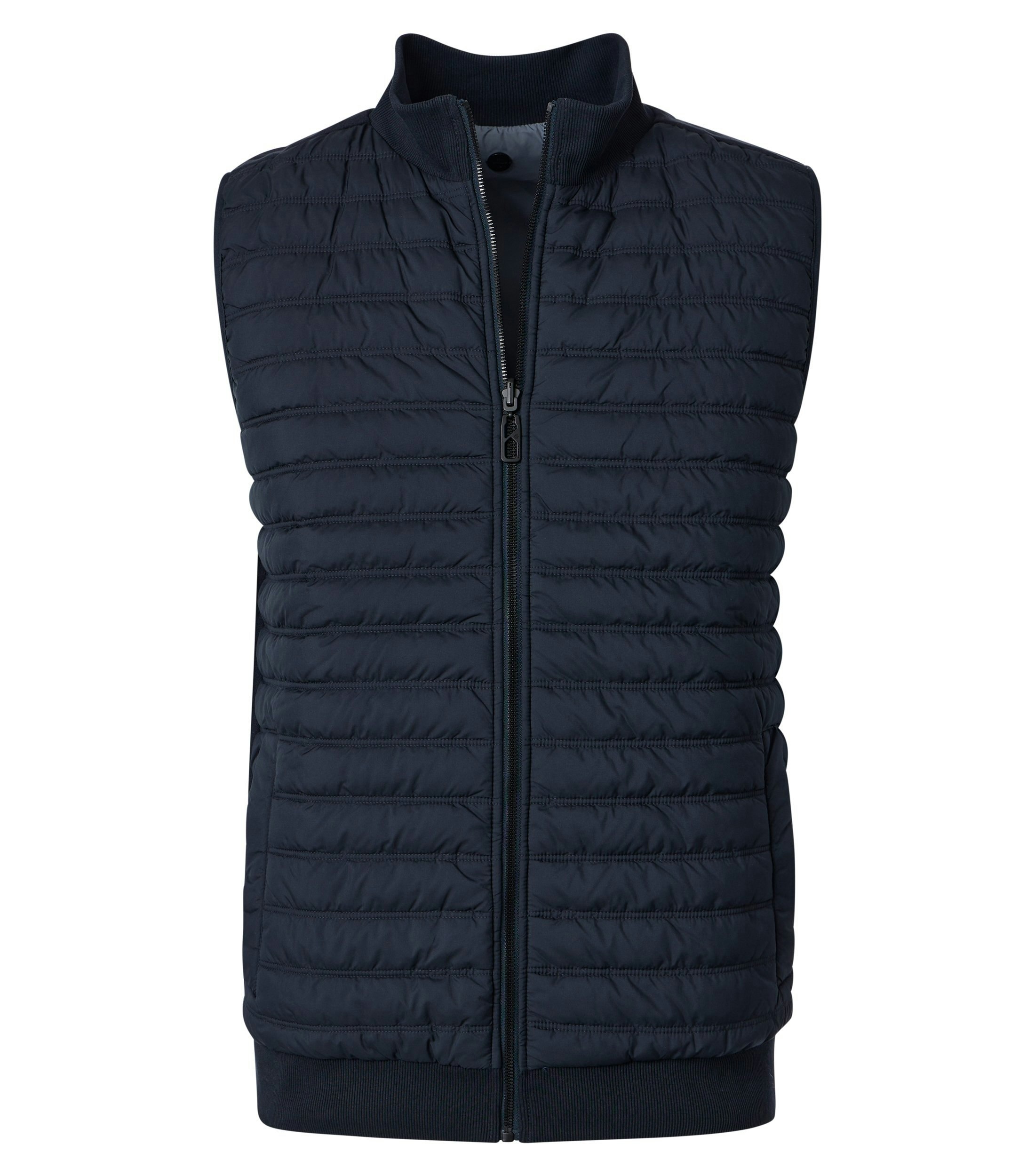 Eine Sweatweste im uni Muster in der Farbe Dunkelblau