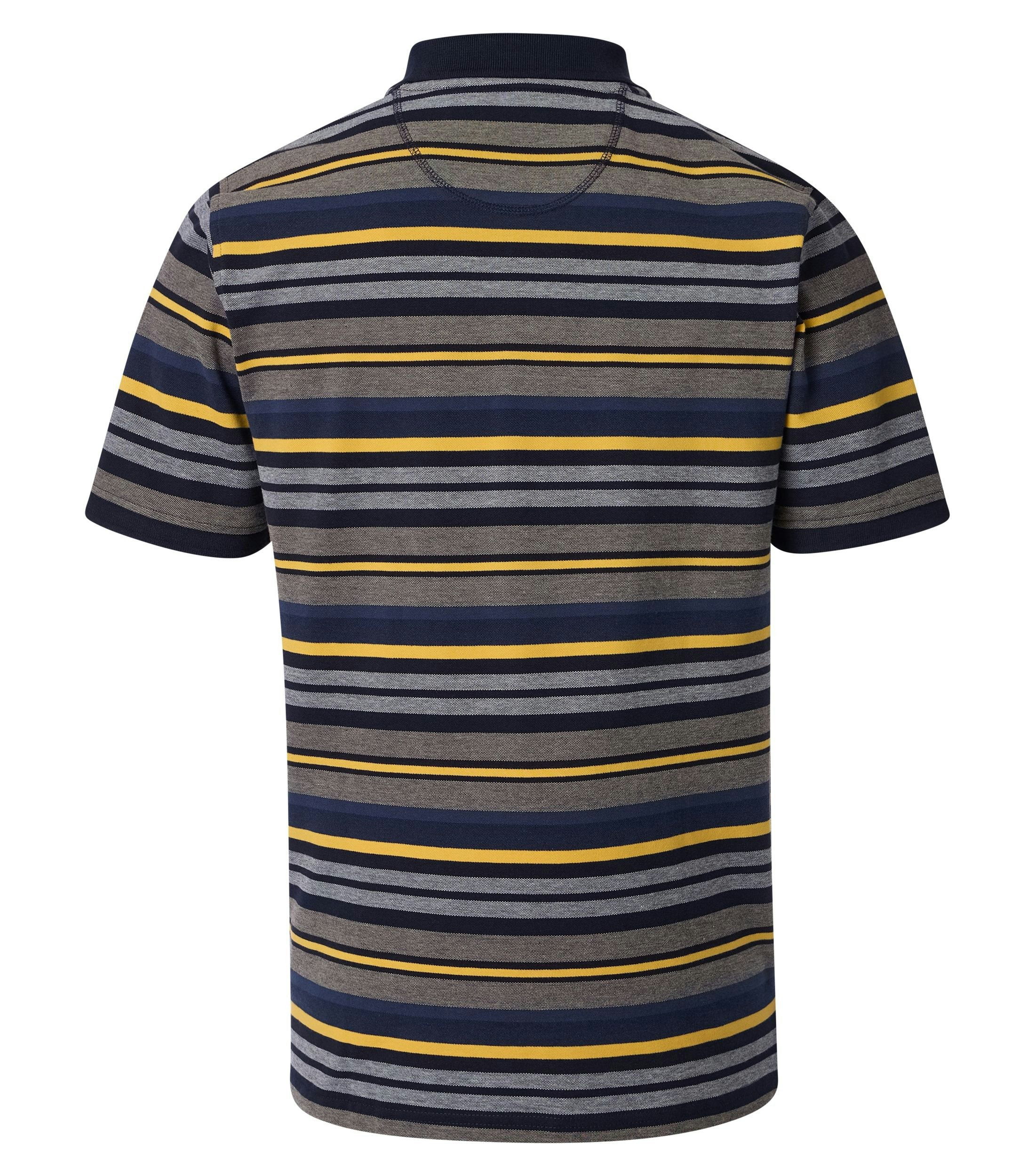 Polo-Shirt im gestreiften Muster in der Farbe Beige