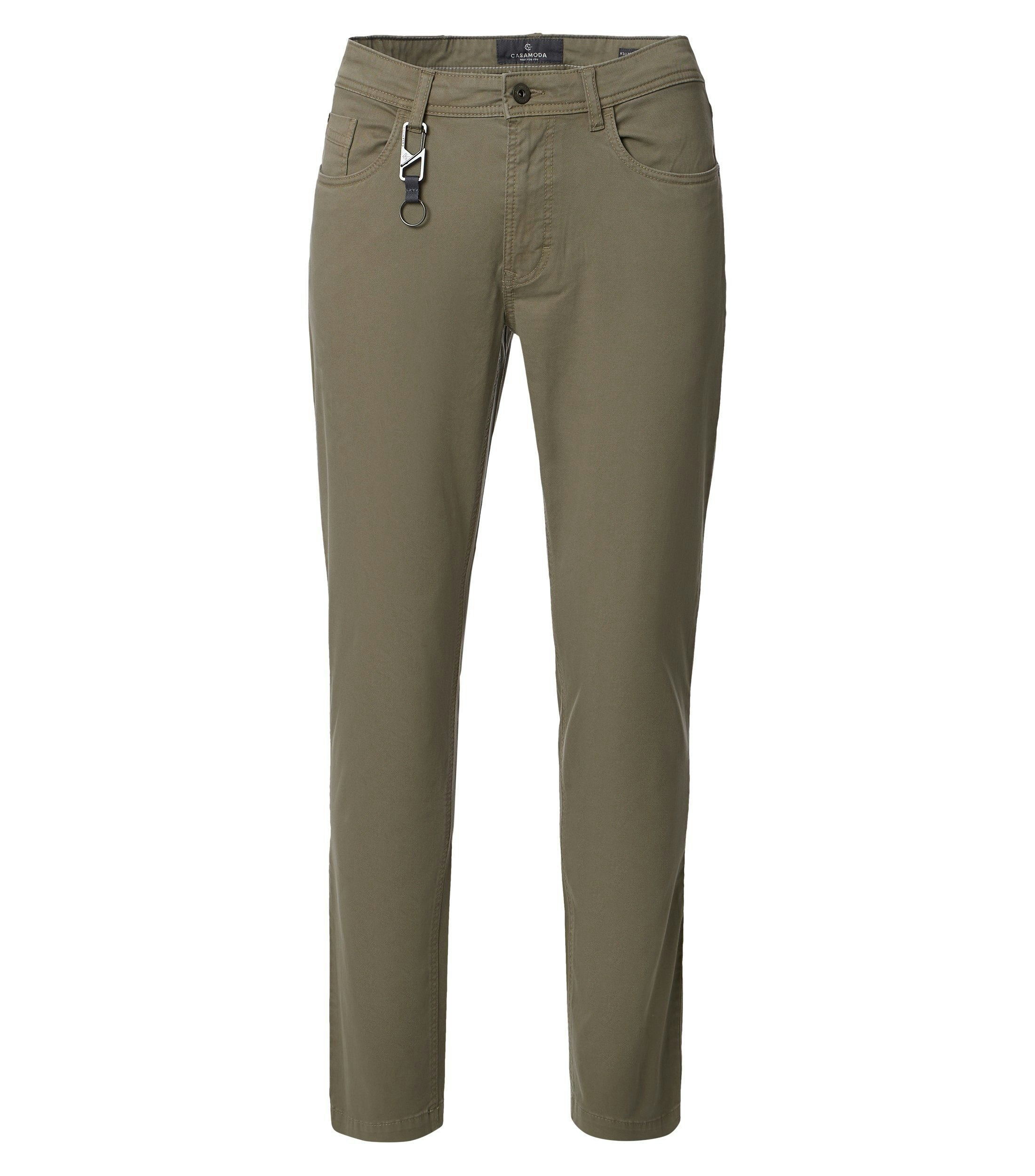 Eine Chino im uni Muster in der Farbe Grün