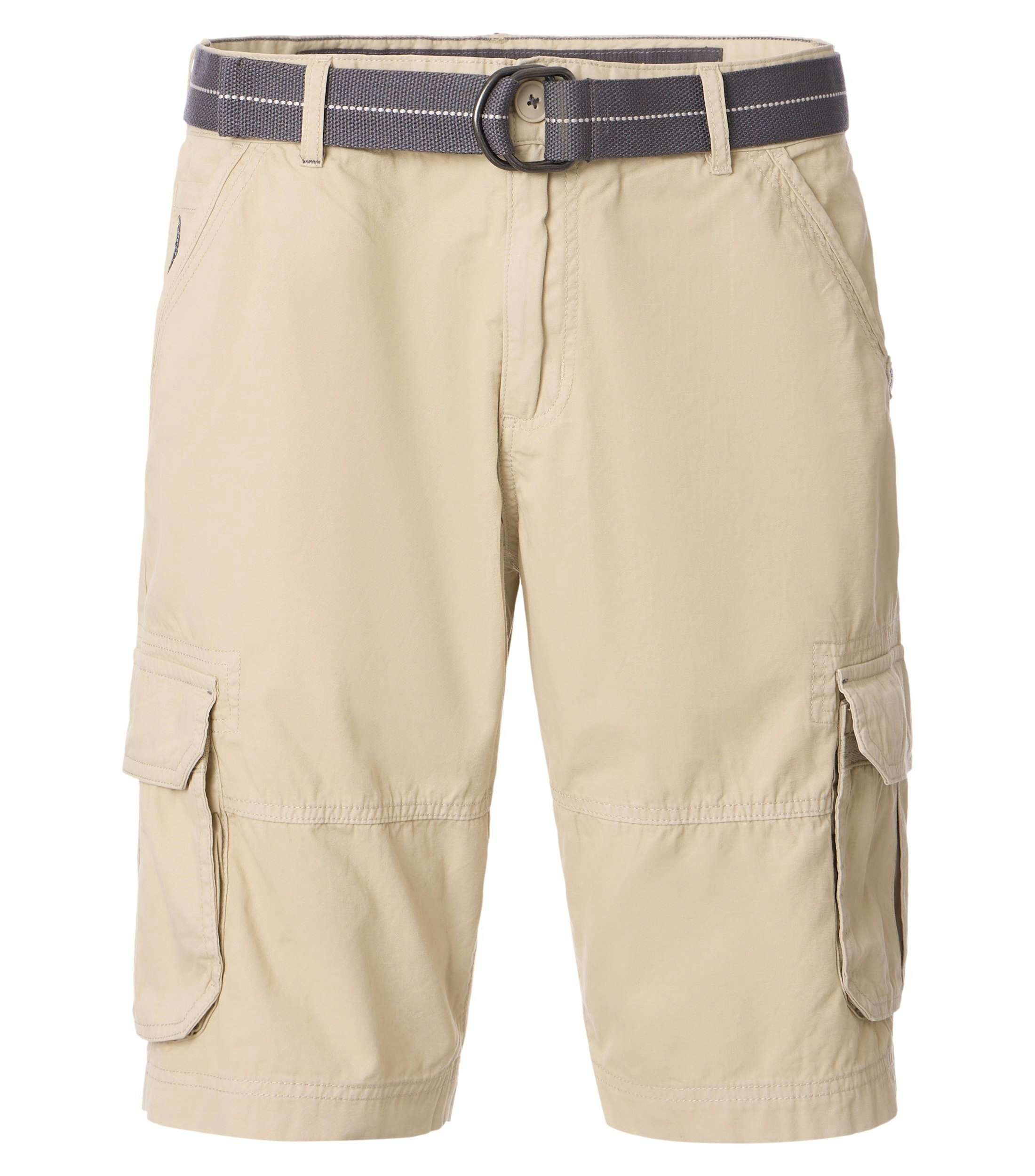 Eine Shorts im uni Muster in der Farbe Champagner Beige