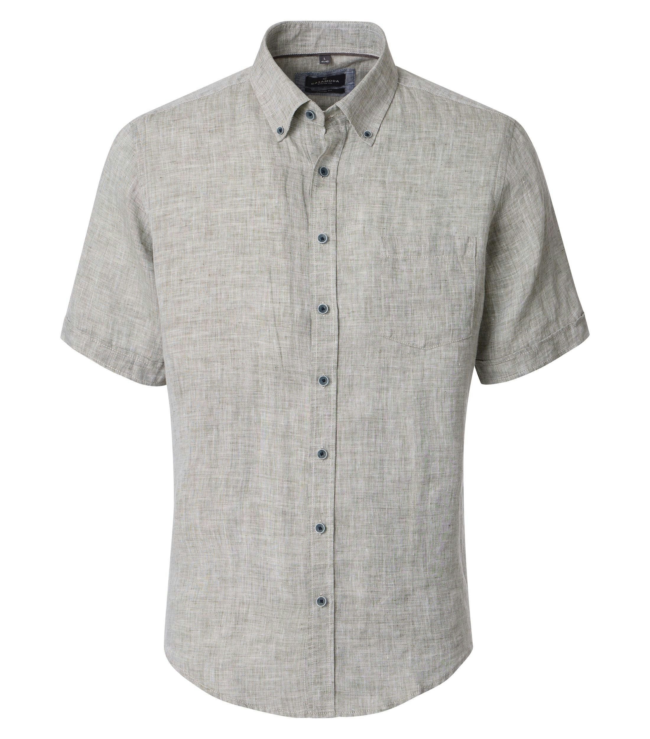 Ein Freizeithemd im uni Muster in der Farbe Hellgrau