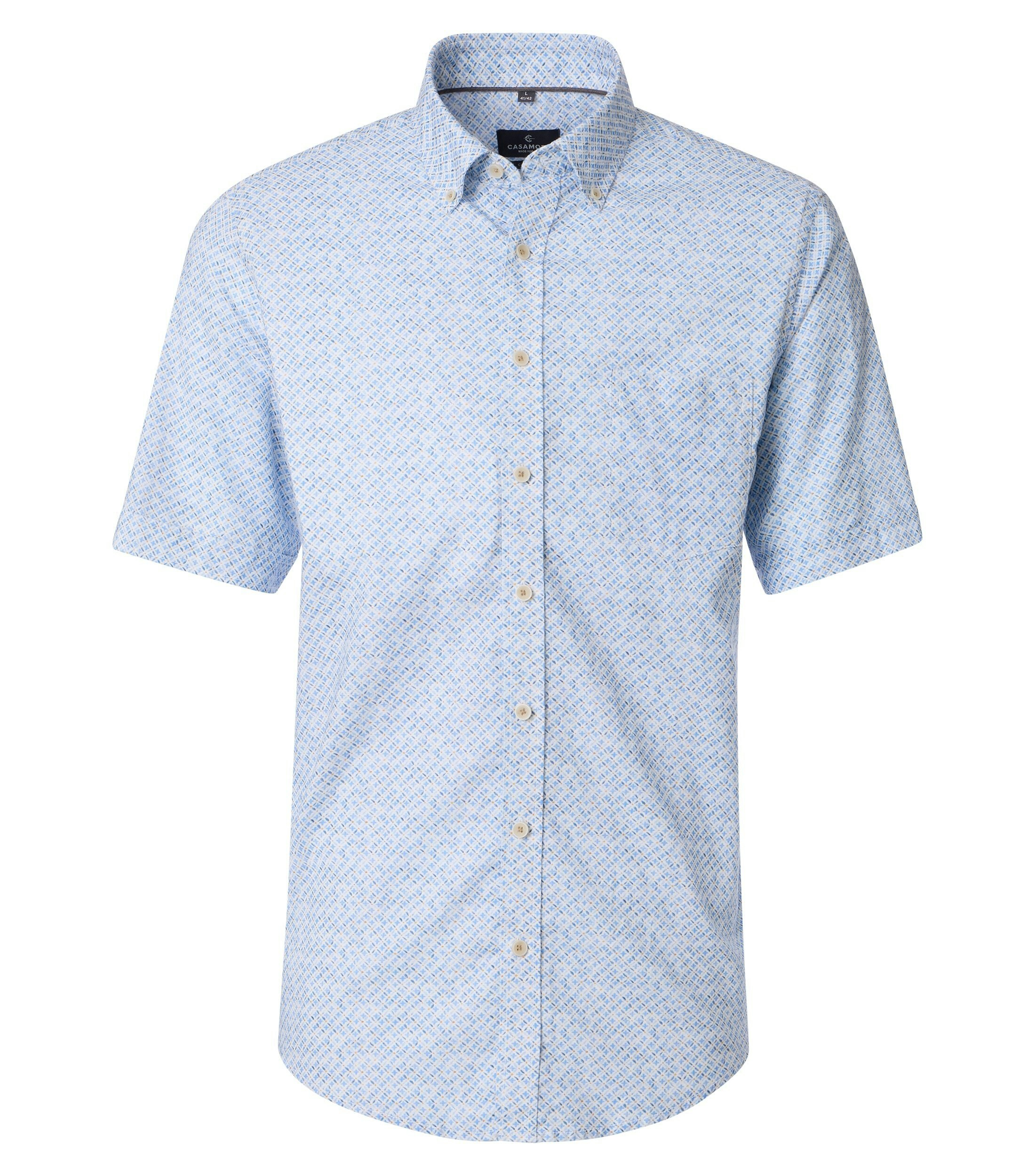 Ein Freizeithemd im Print Muster in der Farbe Hellblau