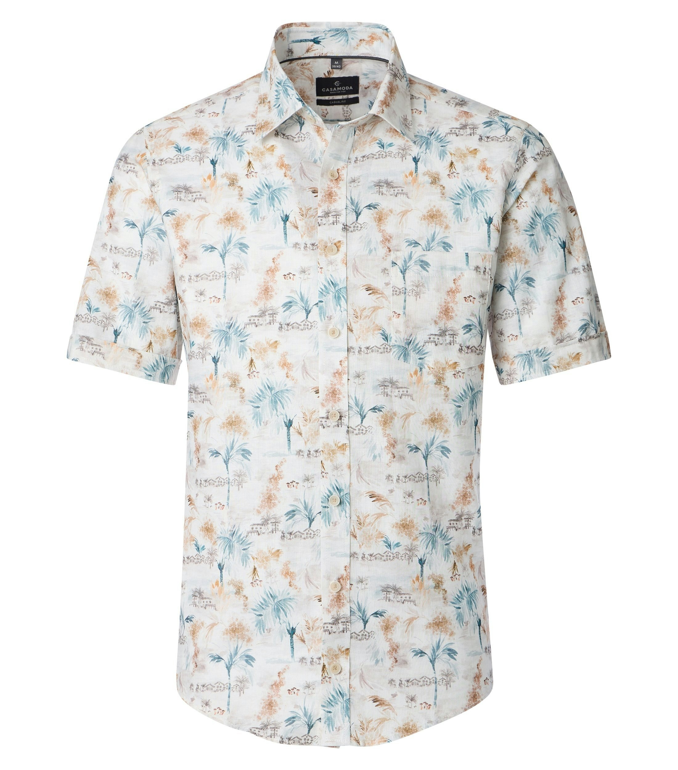 Ein Freizeithemd im Print Muster in der Farbe Beige