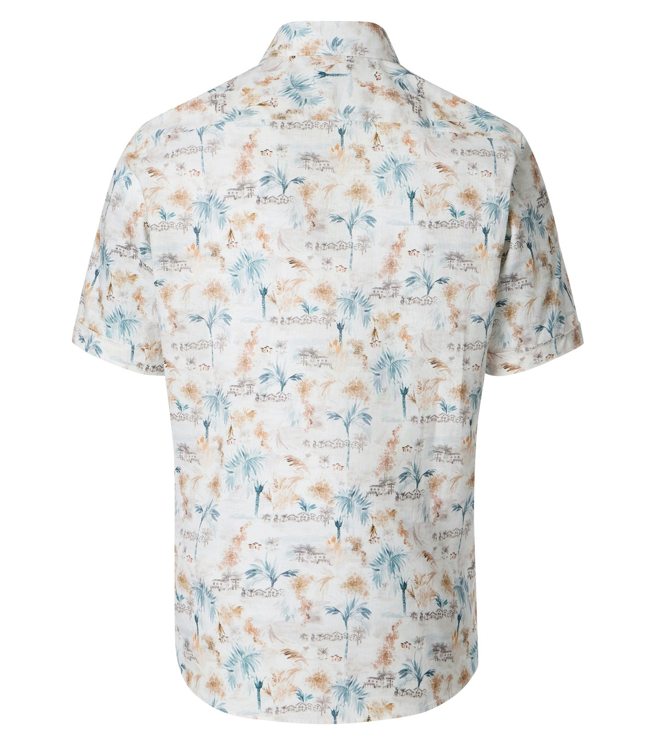 Ein Freizeithemd im Print Muster in der Farbe Beige