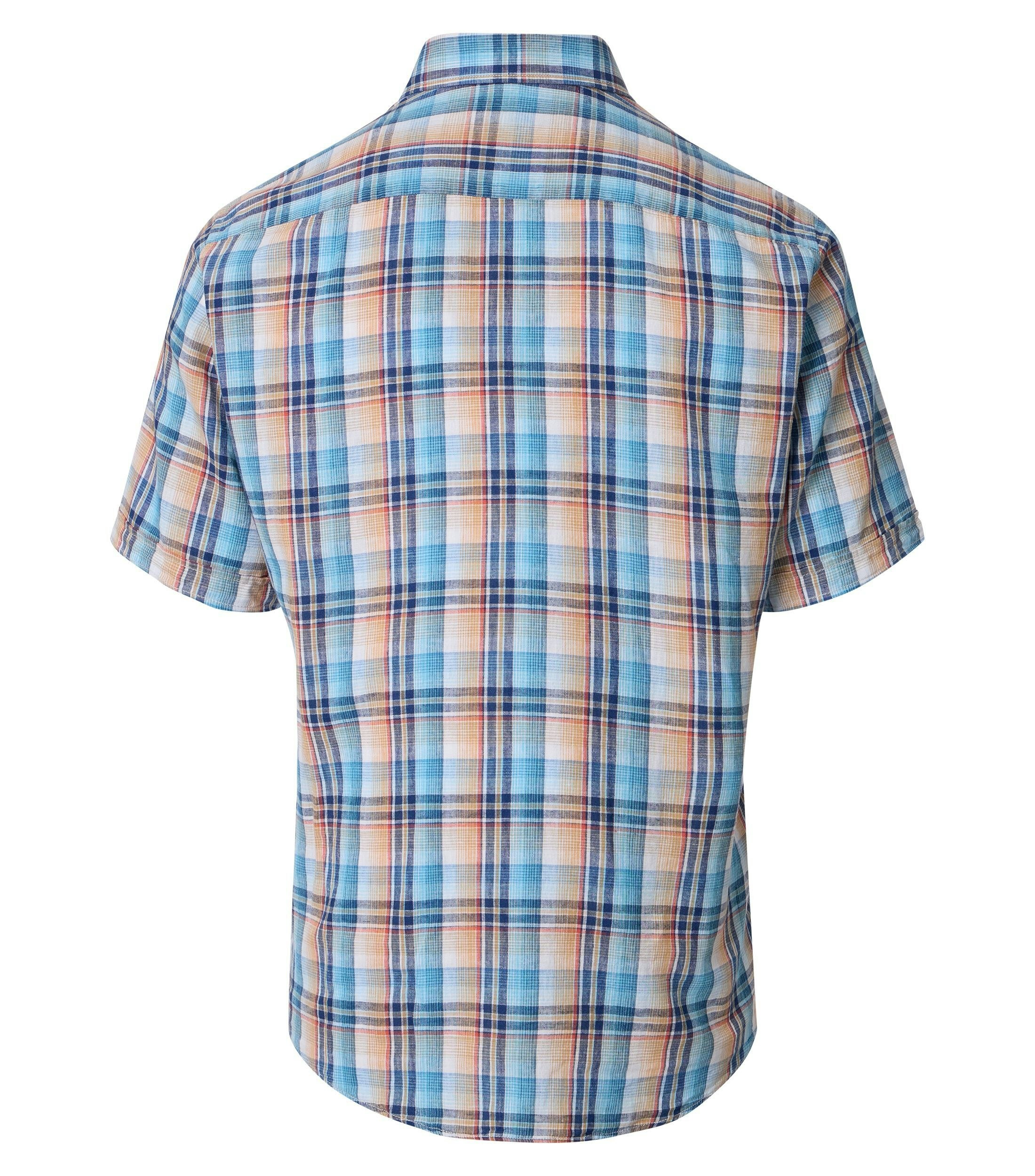 Ein Freizeithemd im kariert Muster in der Farbe Blau