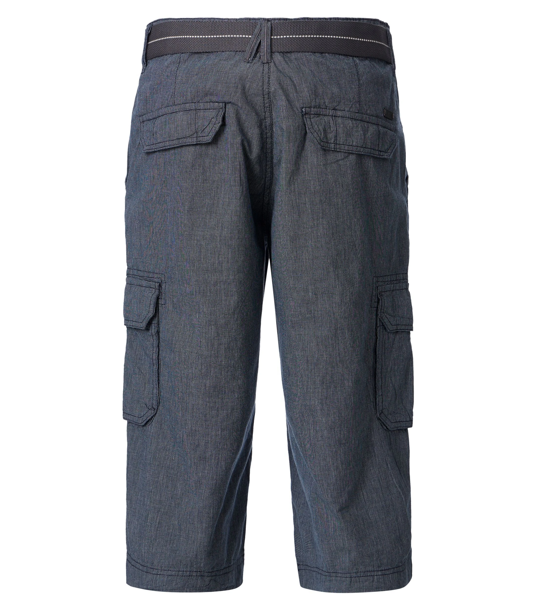 Shorts im unifarbenen Design in der Farbe graues Mittelblau