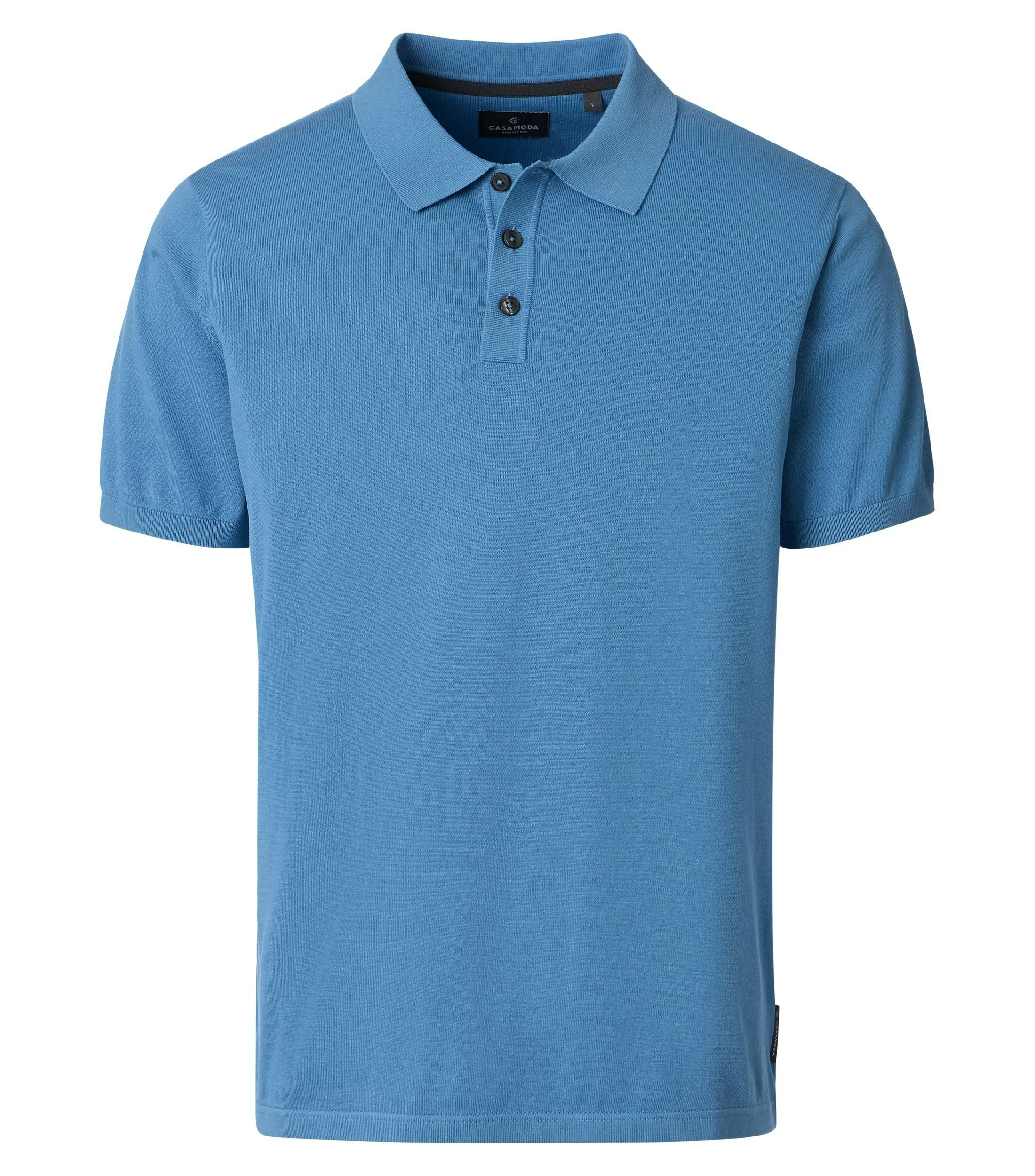 Ein Polo-Shirt im uni Muster in der Farbe Blau