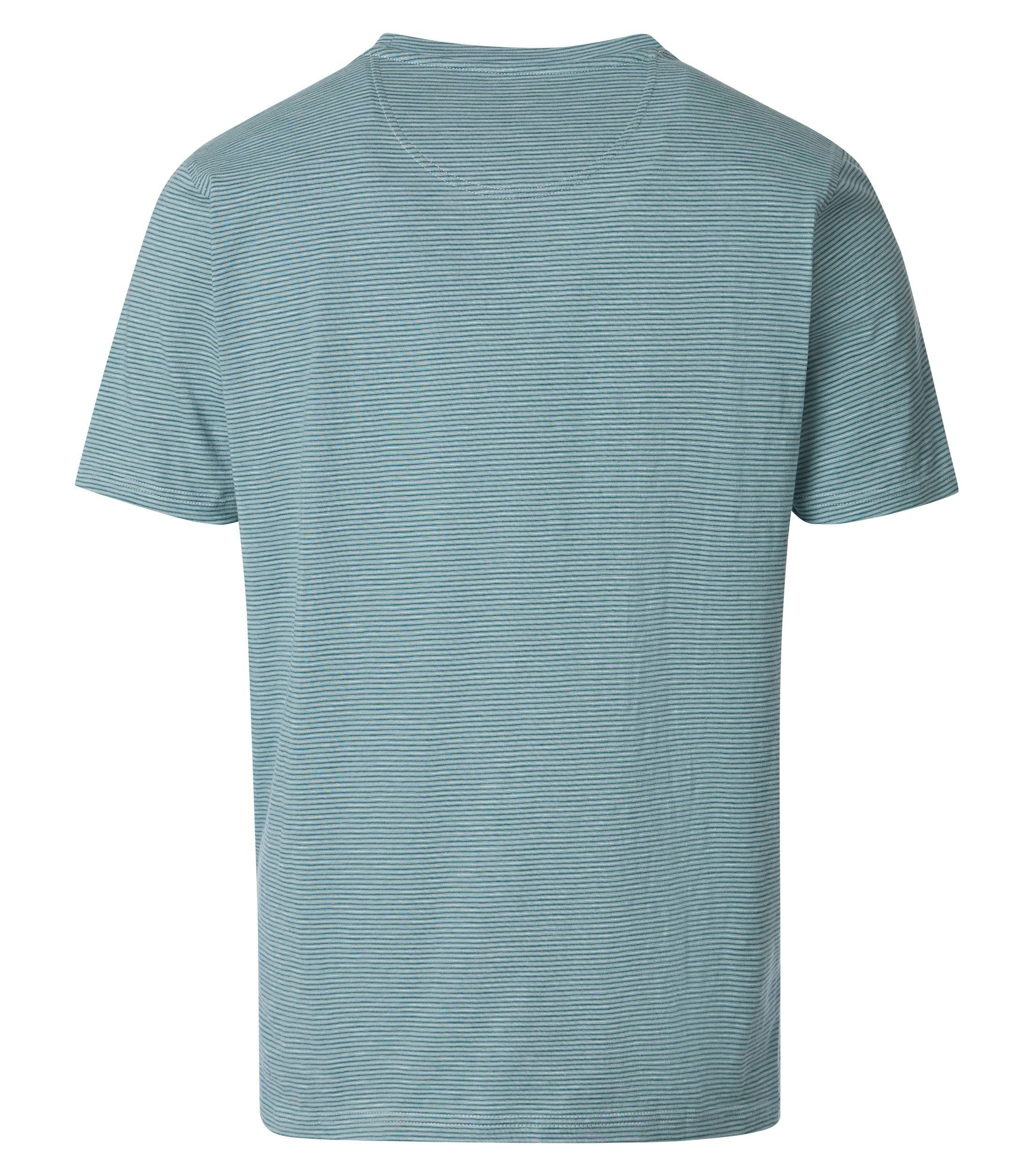 Ein T-Shirt im uni Muster in der Farbe Türkisblau