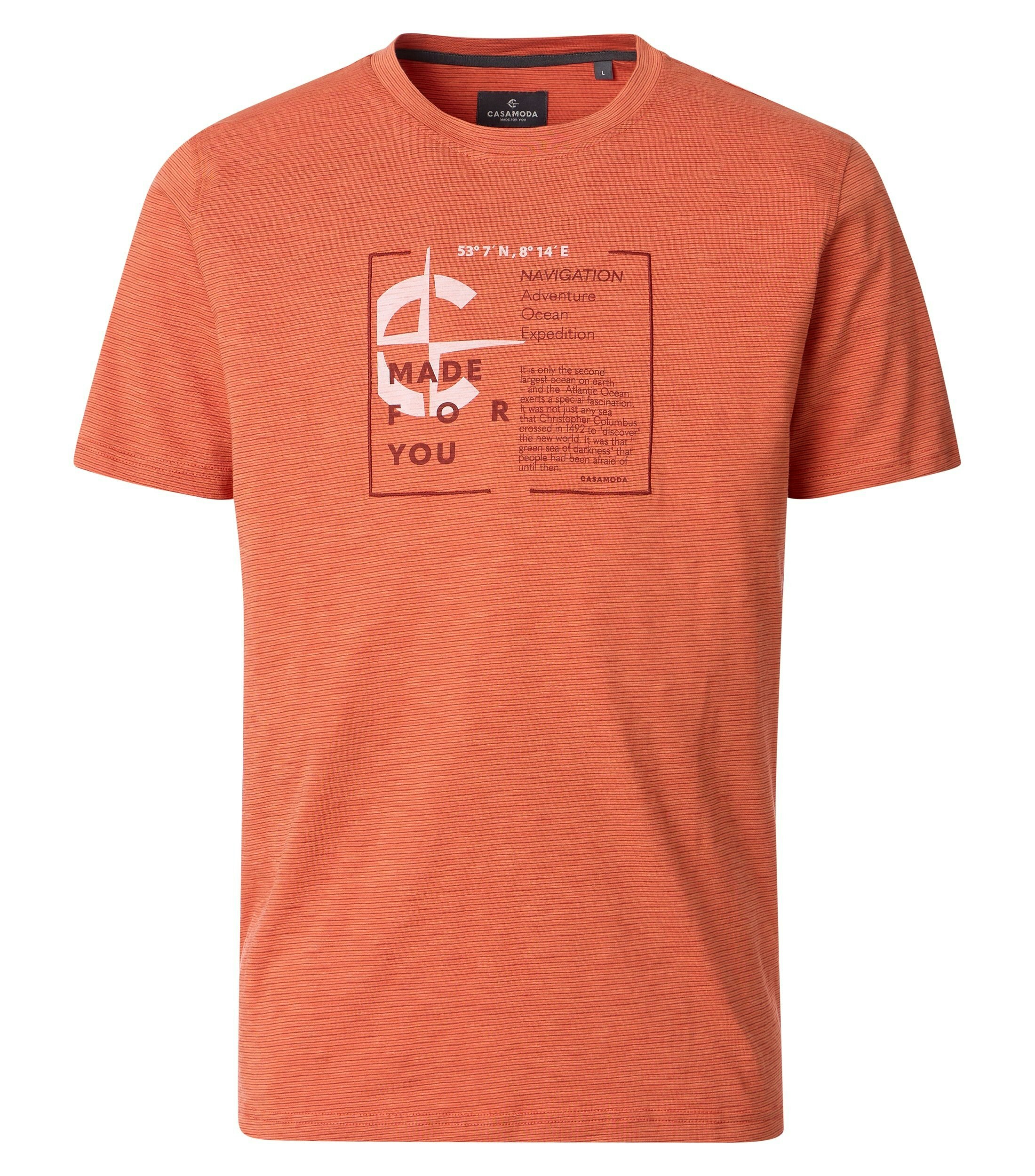 T-Shirt im gestreiften Muster in der Farbe Rot